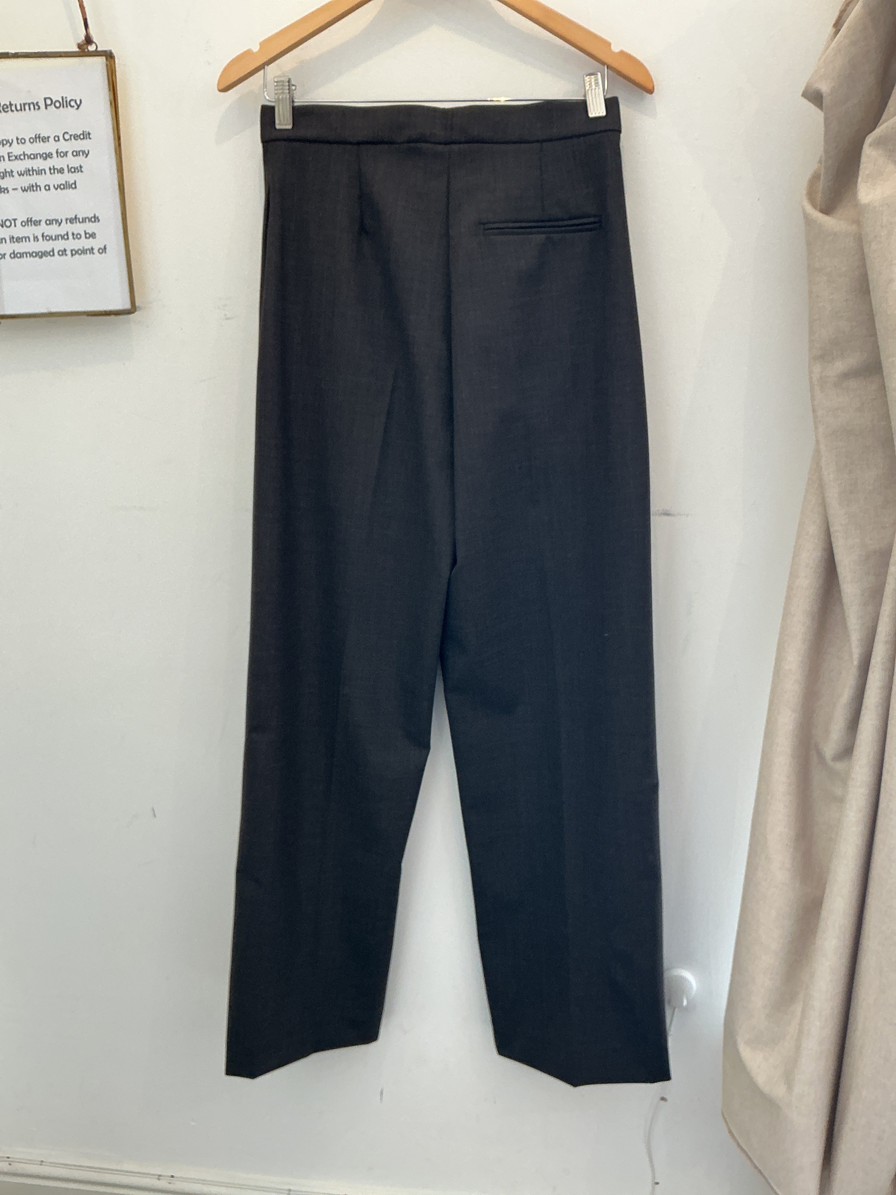 Wool Mix Trousers in Dark Chocolate Brown