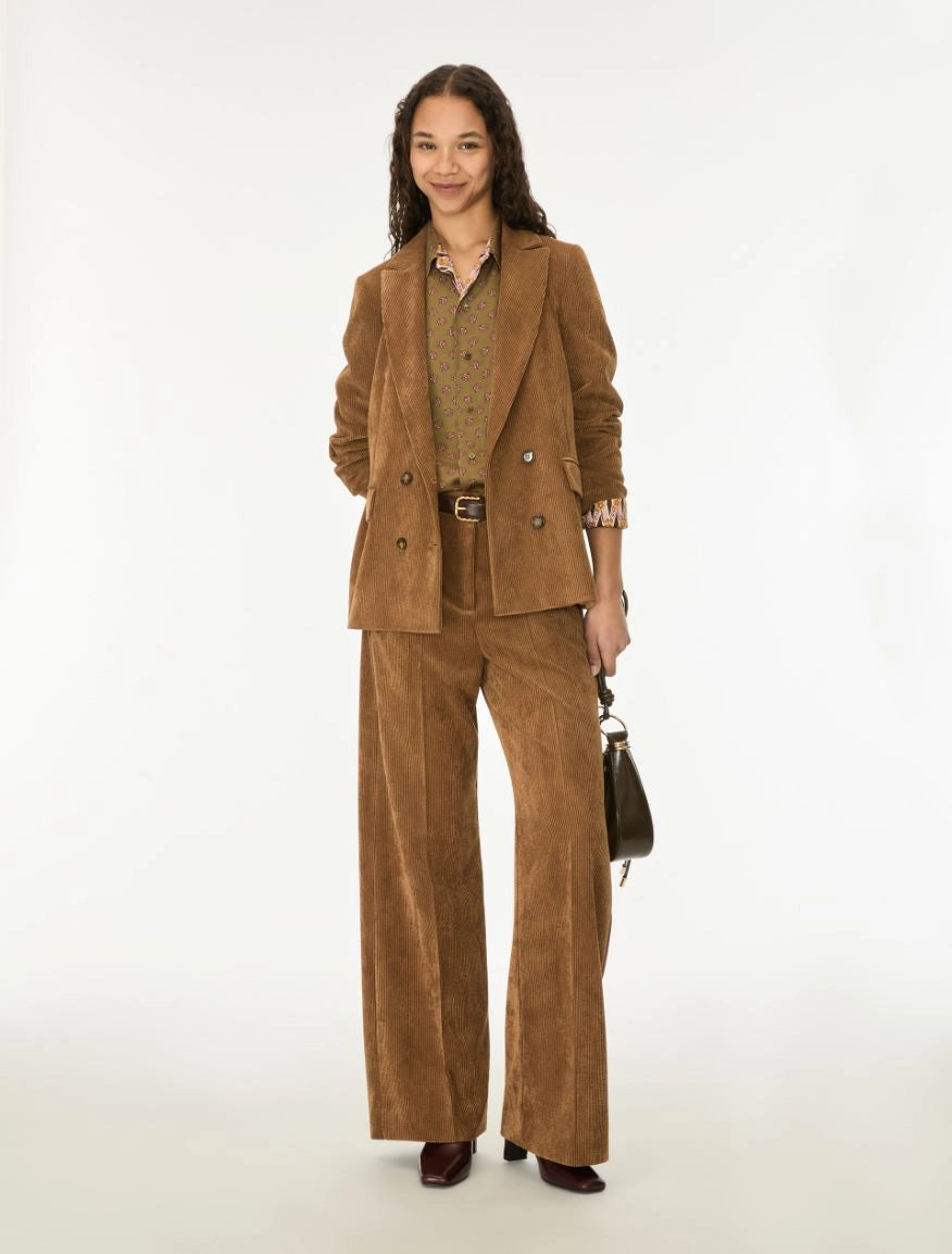 Fanfara 100% Cotton Cord Trousers in Hazelnut