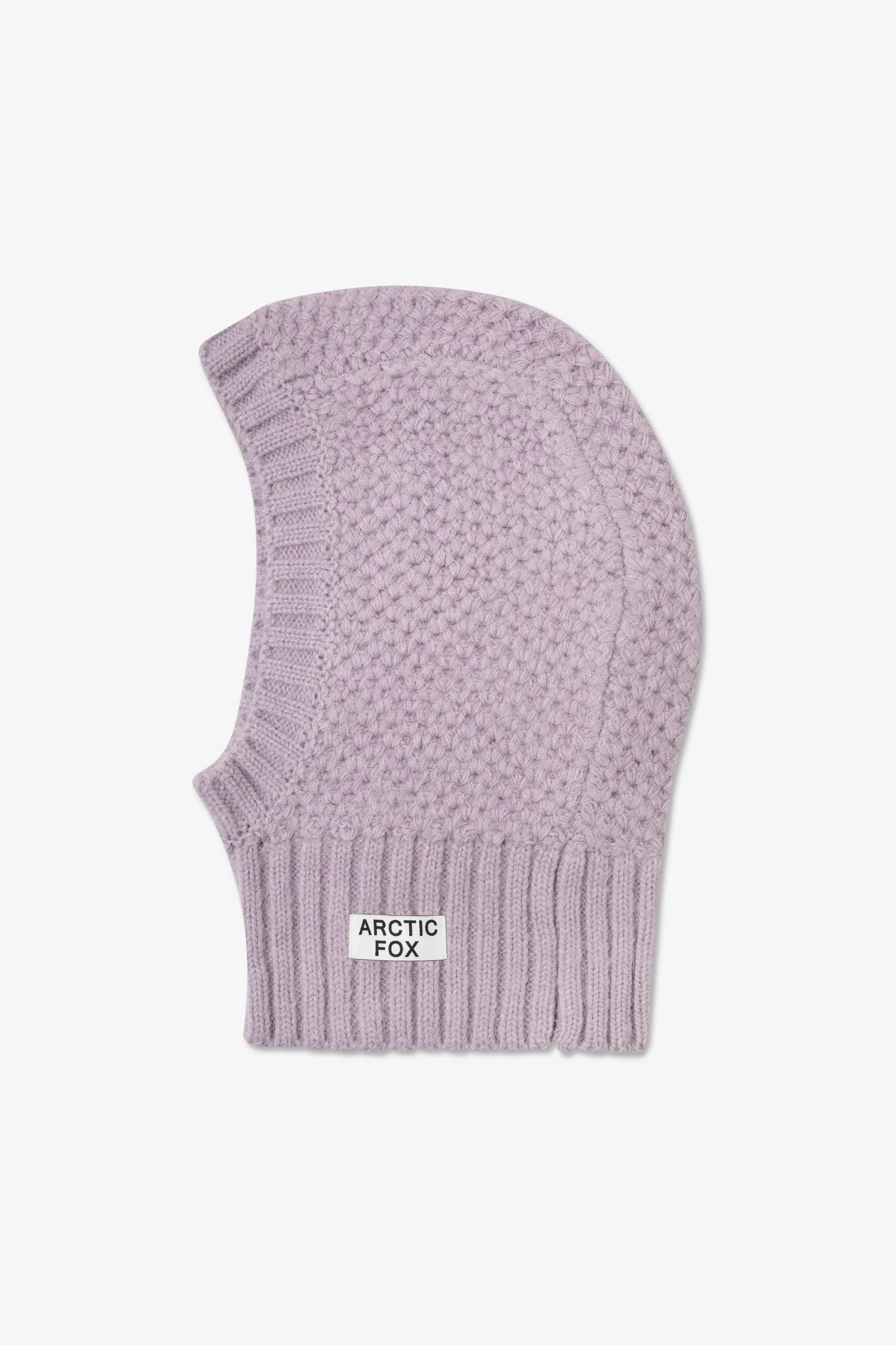 The Alpaca Balaclava Fitted Hood in Lilac