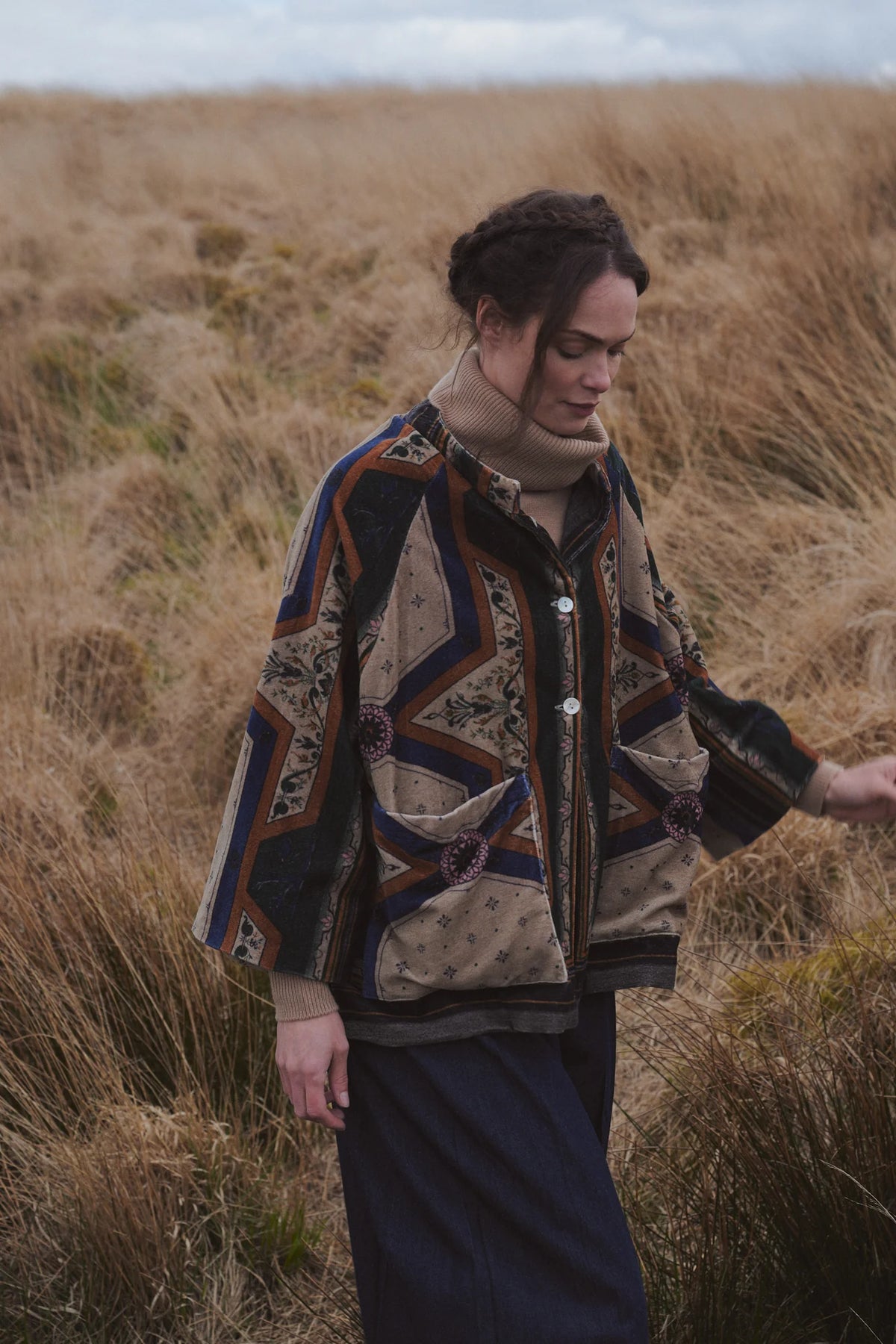 Fleur De Lys Sand Velvet Jacket