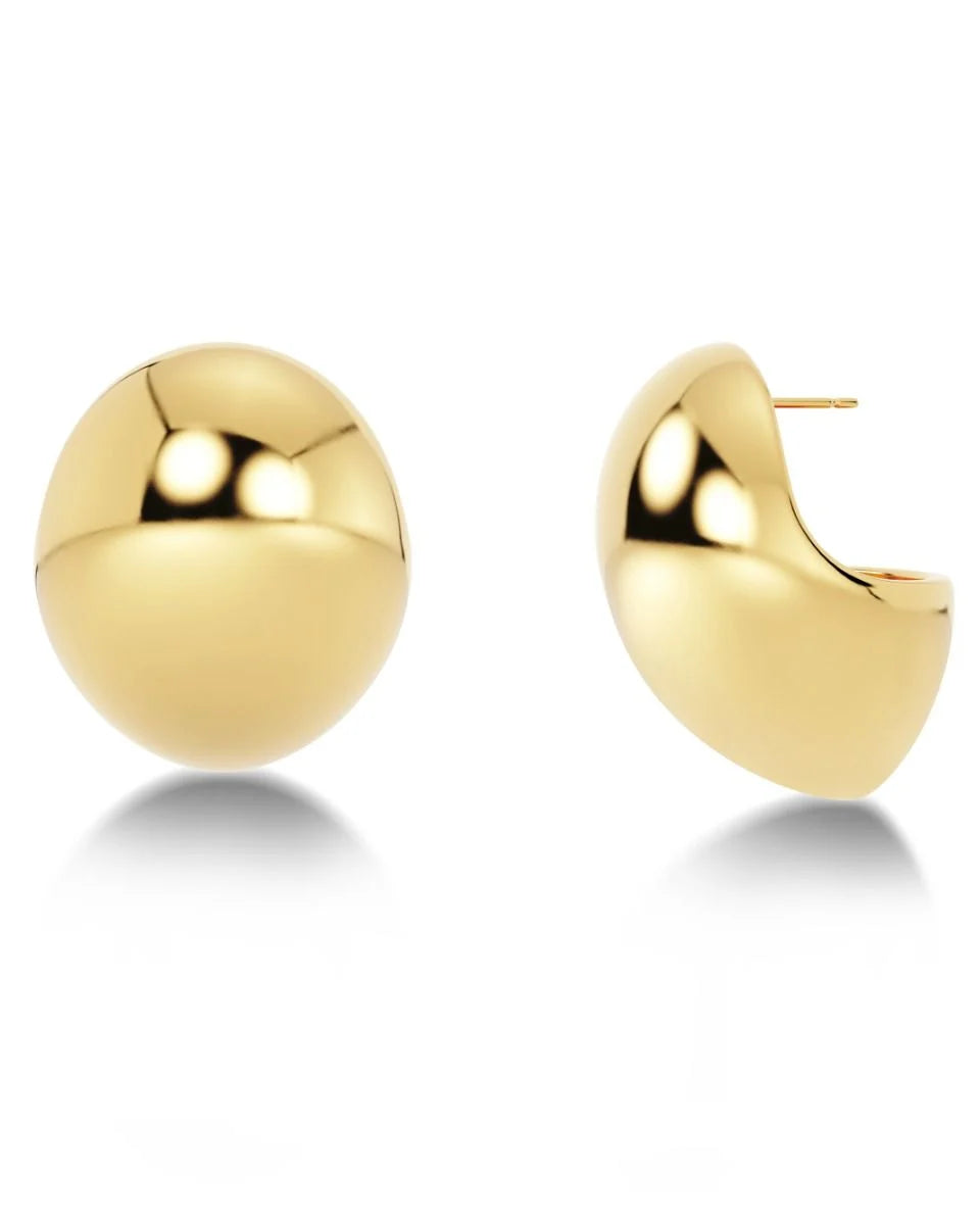 Gallant Studs Maxi Earrings in 14k Gold Plating on Stainless Steel