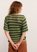 Striped jumper with shimmer