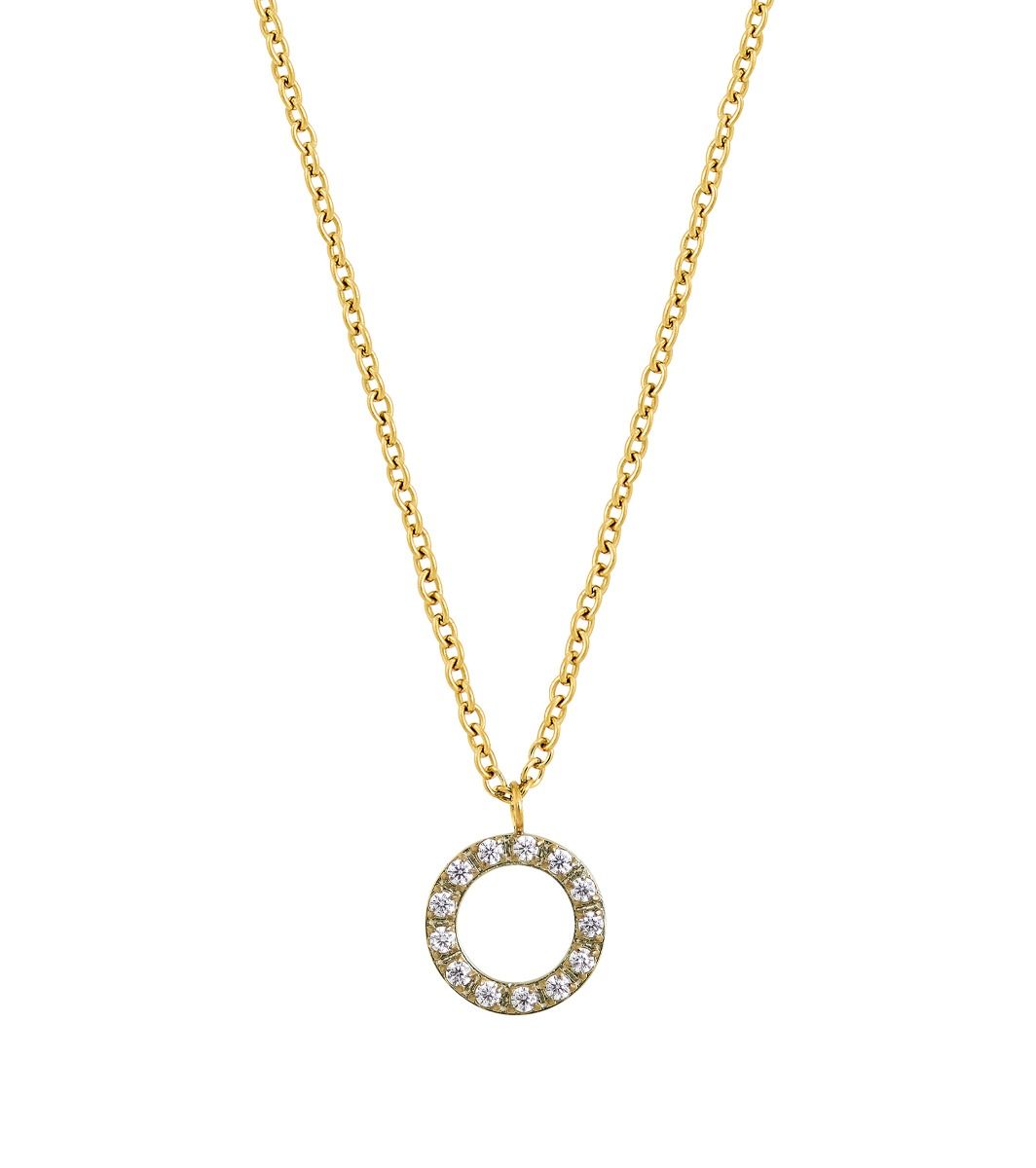 Glow Mini Necklace in 14k Gold Plating on Stainless Steel