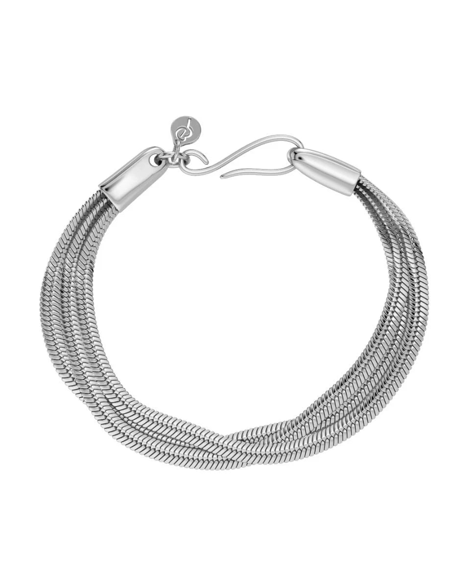 Herringbone Triple Bracelet in Stainless Steel