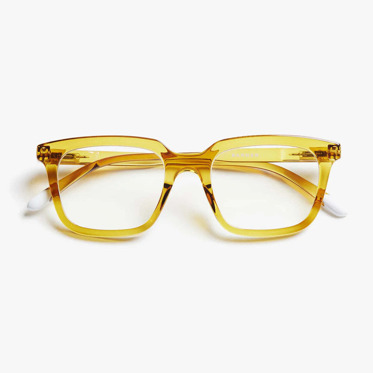 Holly Glossy Blue Light Reading Glasses in Ecru Olive