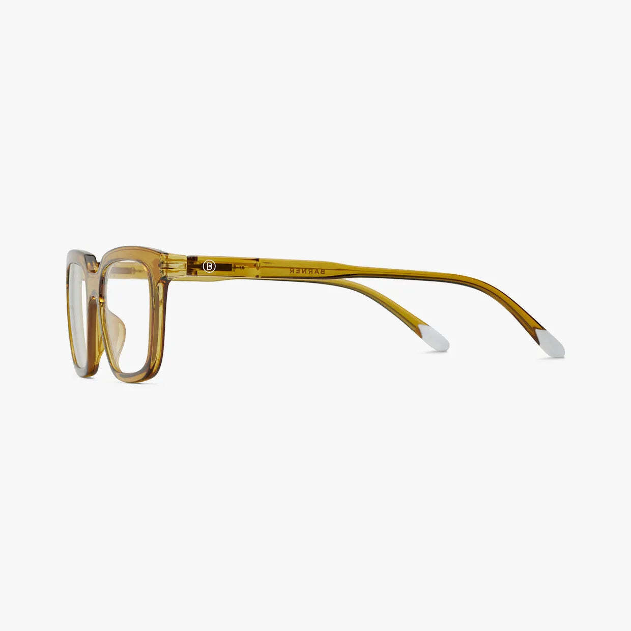 Holly Glossy Blue Light Reading Glasses in Ecru Olive