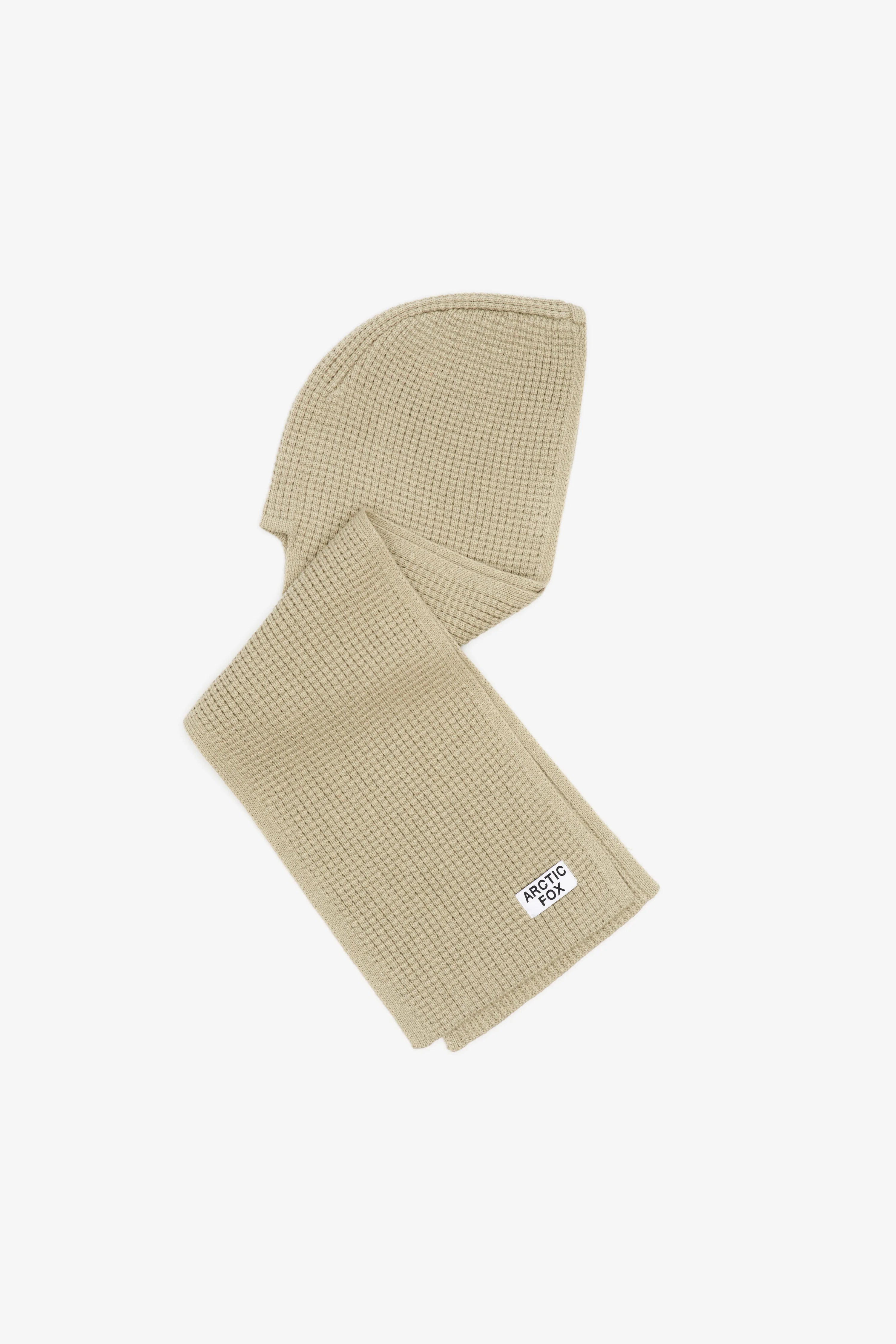 The Recycled Bottle Hooded Scarf in Arctic Grey