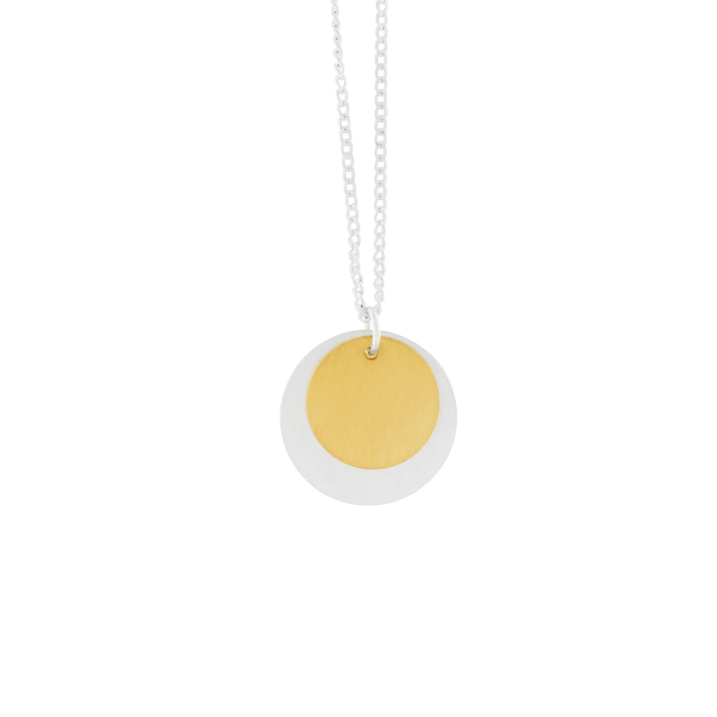 Dansk Theia adjustable necklace 2 tone ( Large gold disc & small silver disc)