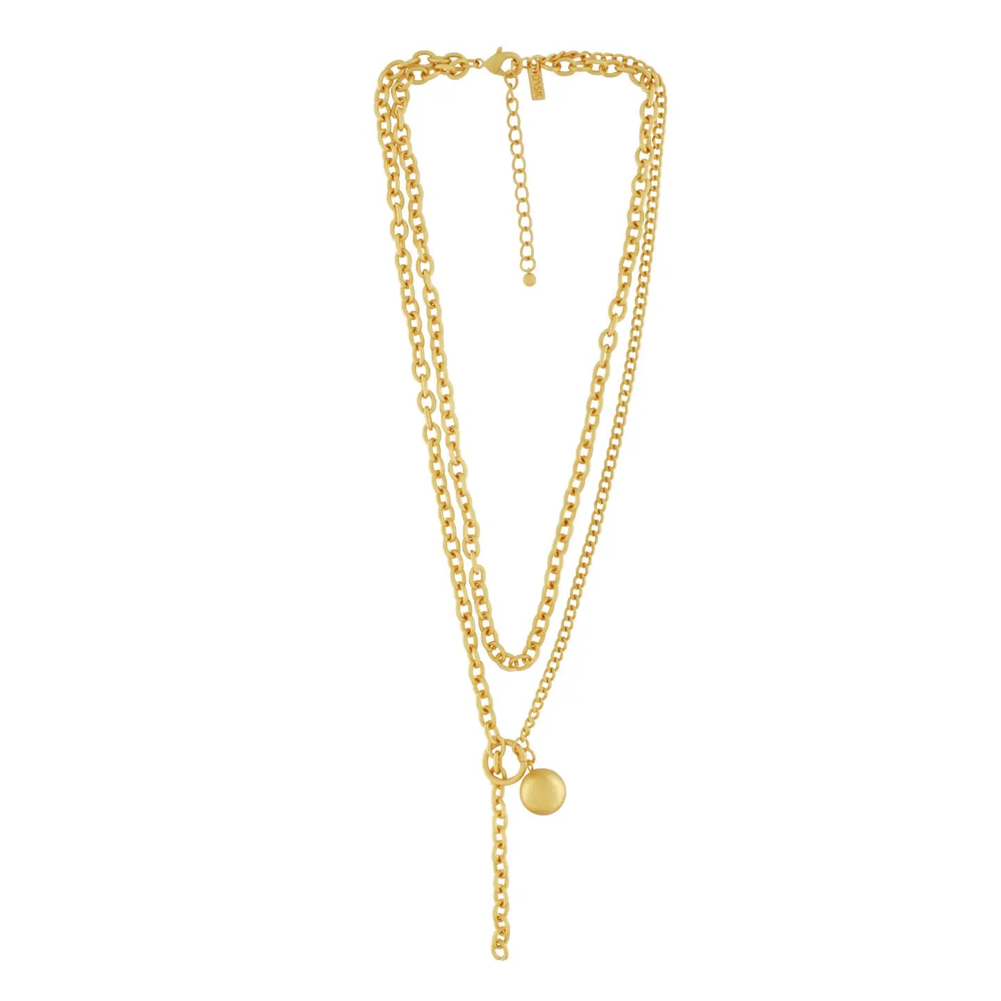 Dansk Tabitha short link chain mix necklace in gold plating