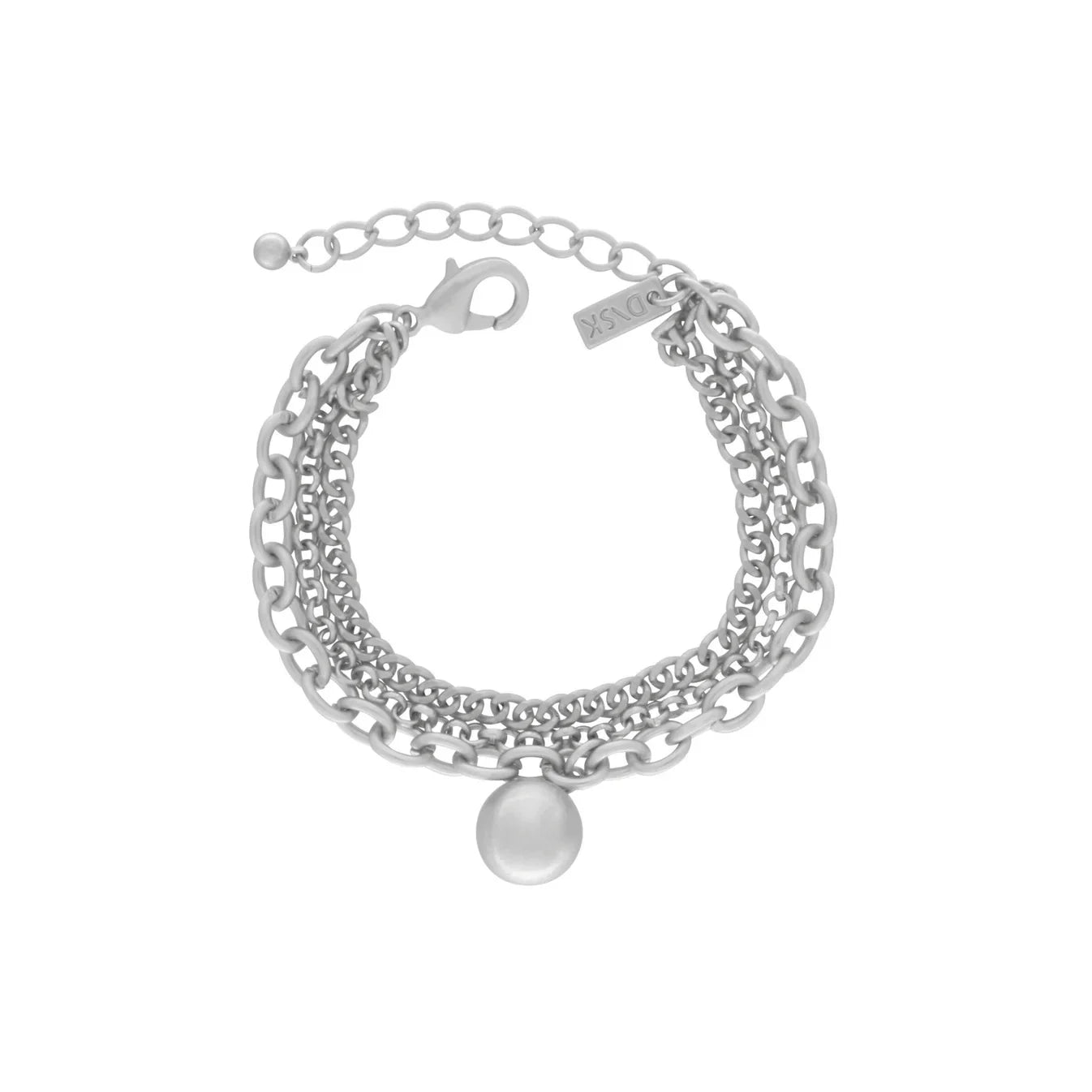 Dansk Tabitha link chain mix bracelet in silver plating