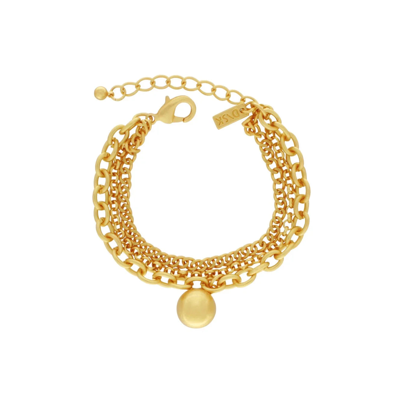 Dansk Tabitha link chain mix bracelet in gold plating