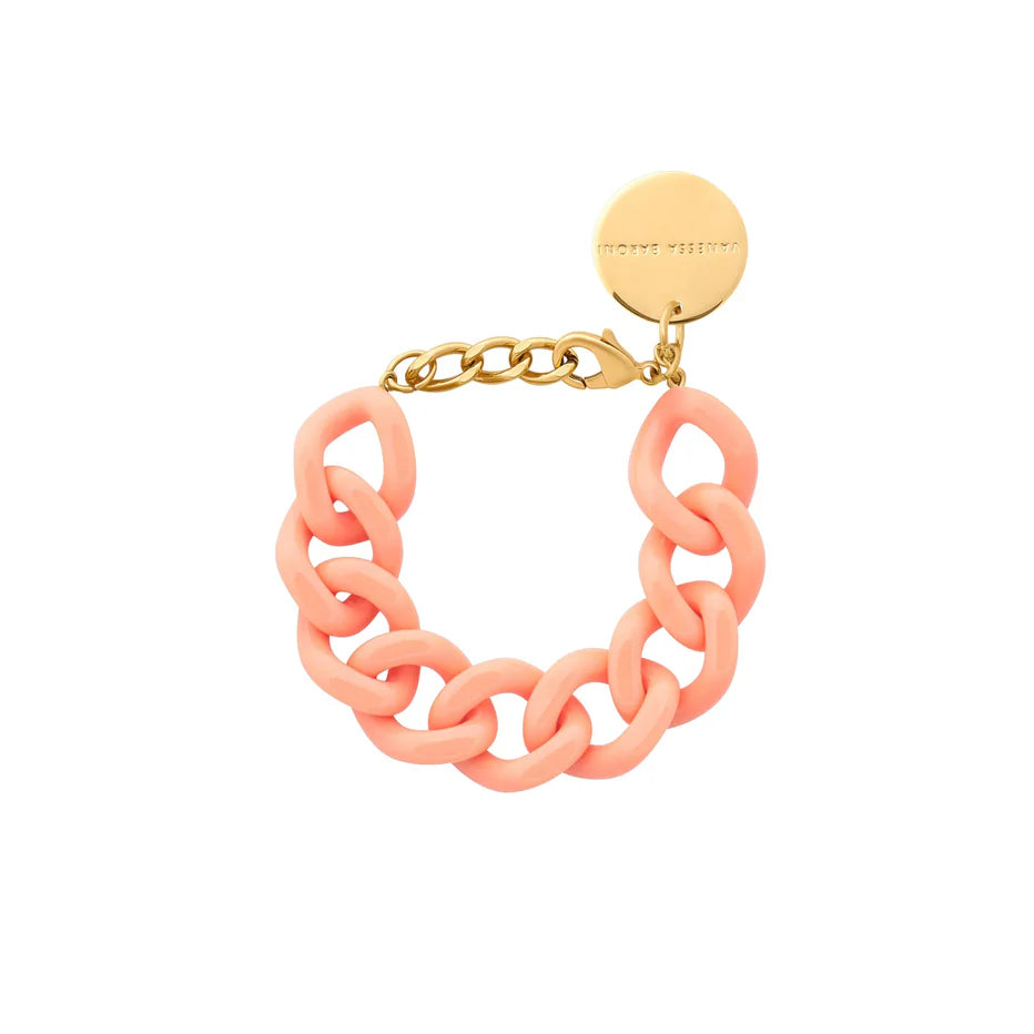 Vanessa Baroni Flat Chain Bracelet Peach Sorbet