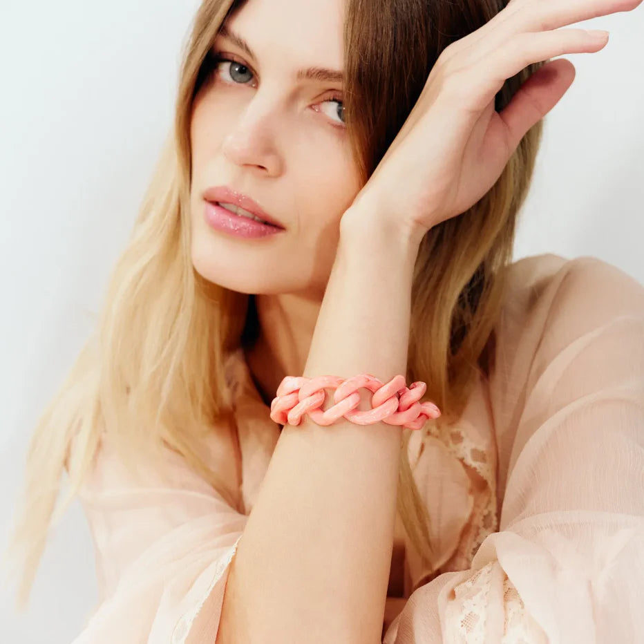Vanessa Baroni Flat Chain Bracelet Strawberry Ice cream