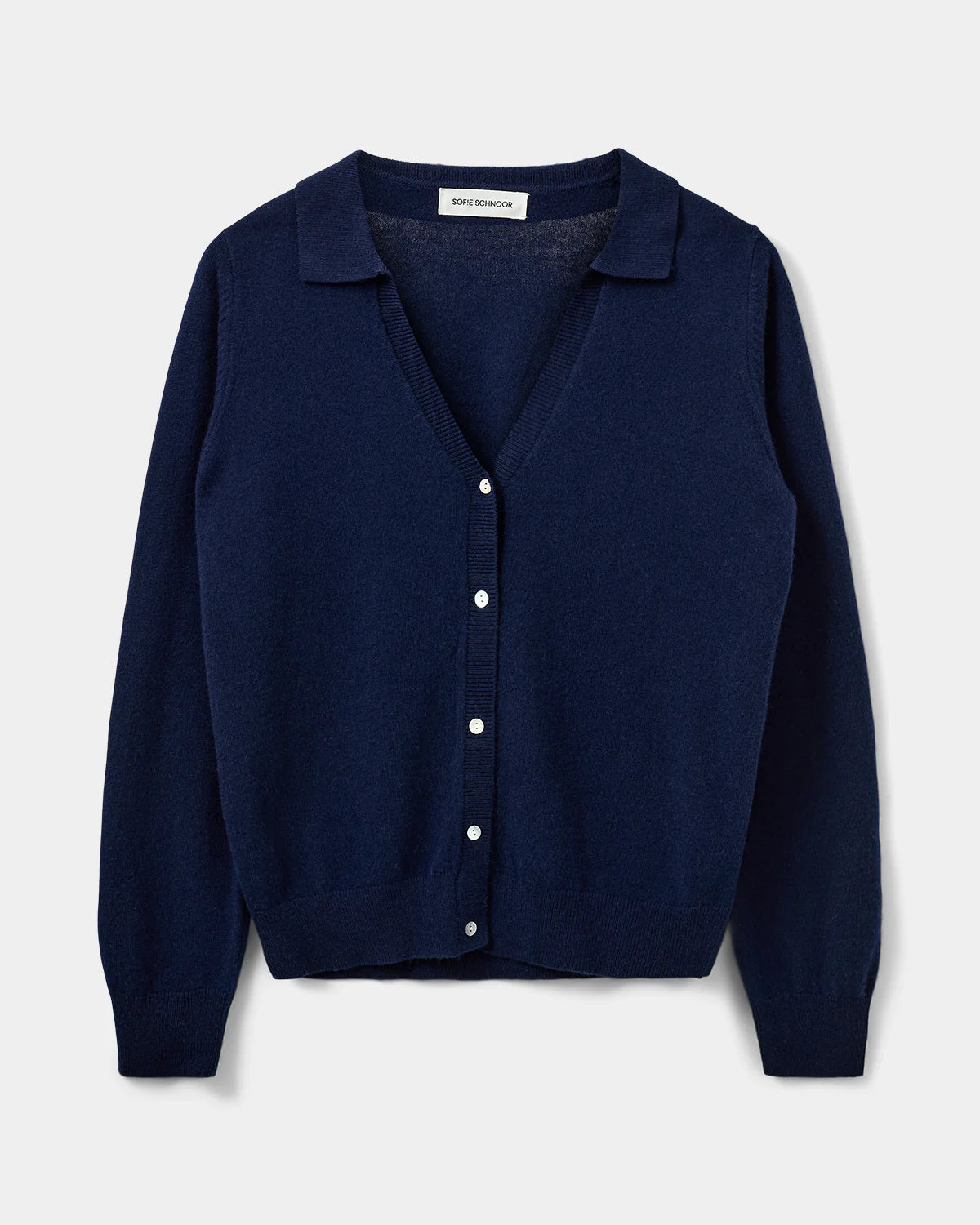 Collar Cardigan - Navy