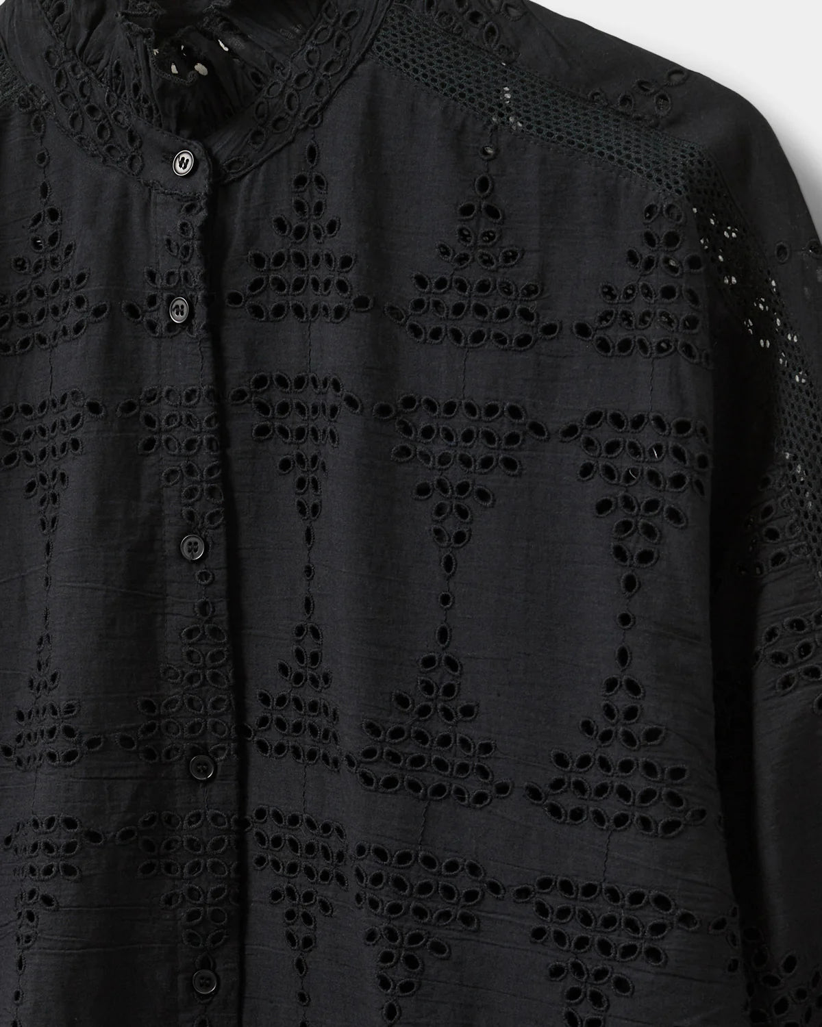 Esme Broderie Anglaise shirt black
