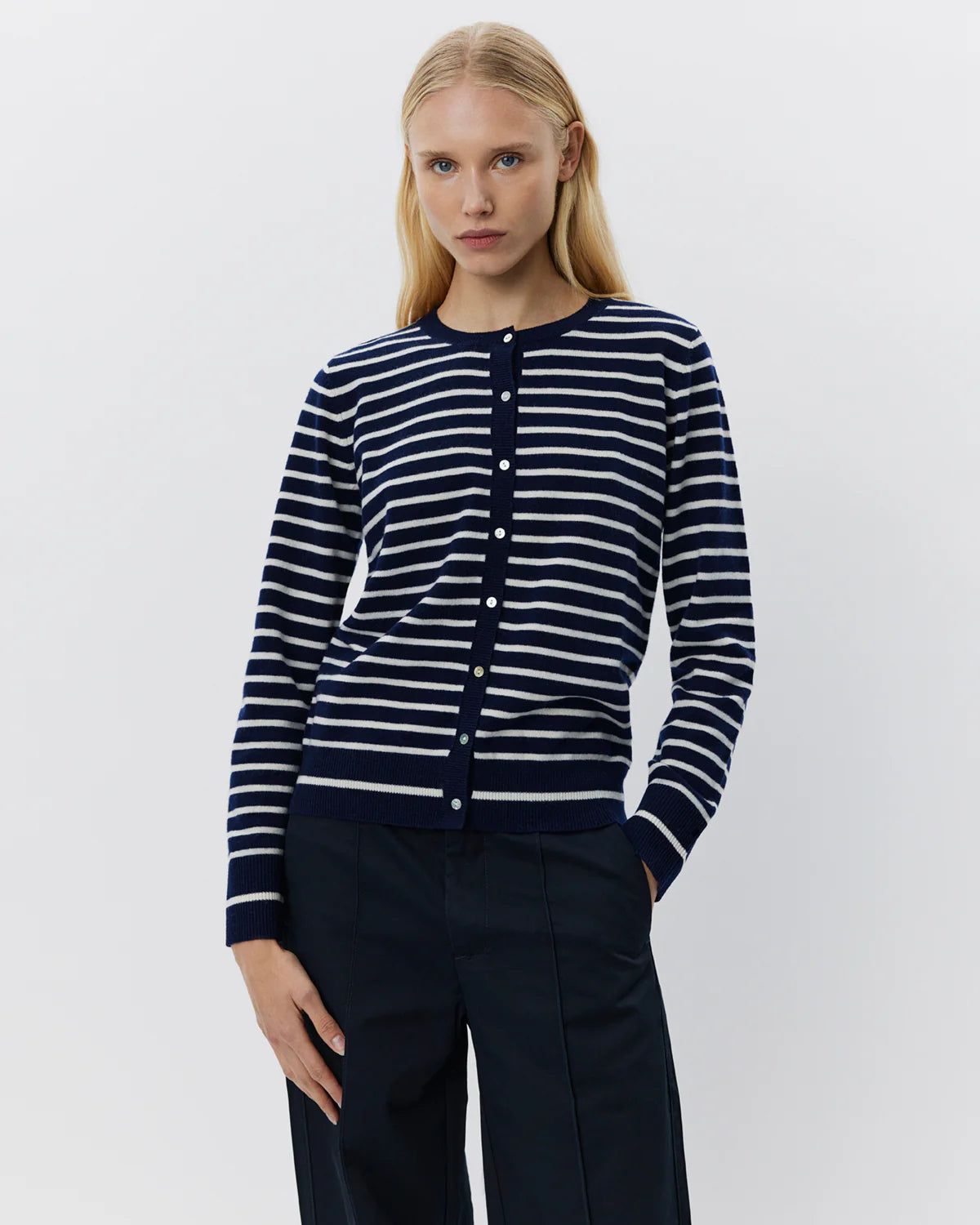 Cisse cardigan dark blue stripe