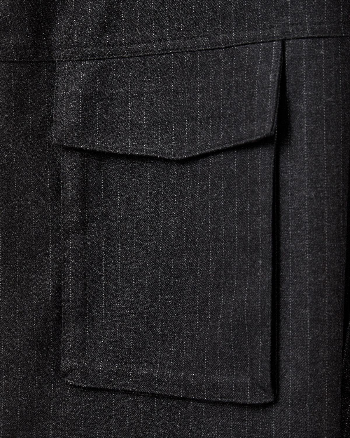 Baluna Viscose Mix Dress in Charcoal with feint Grey Stripe