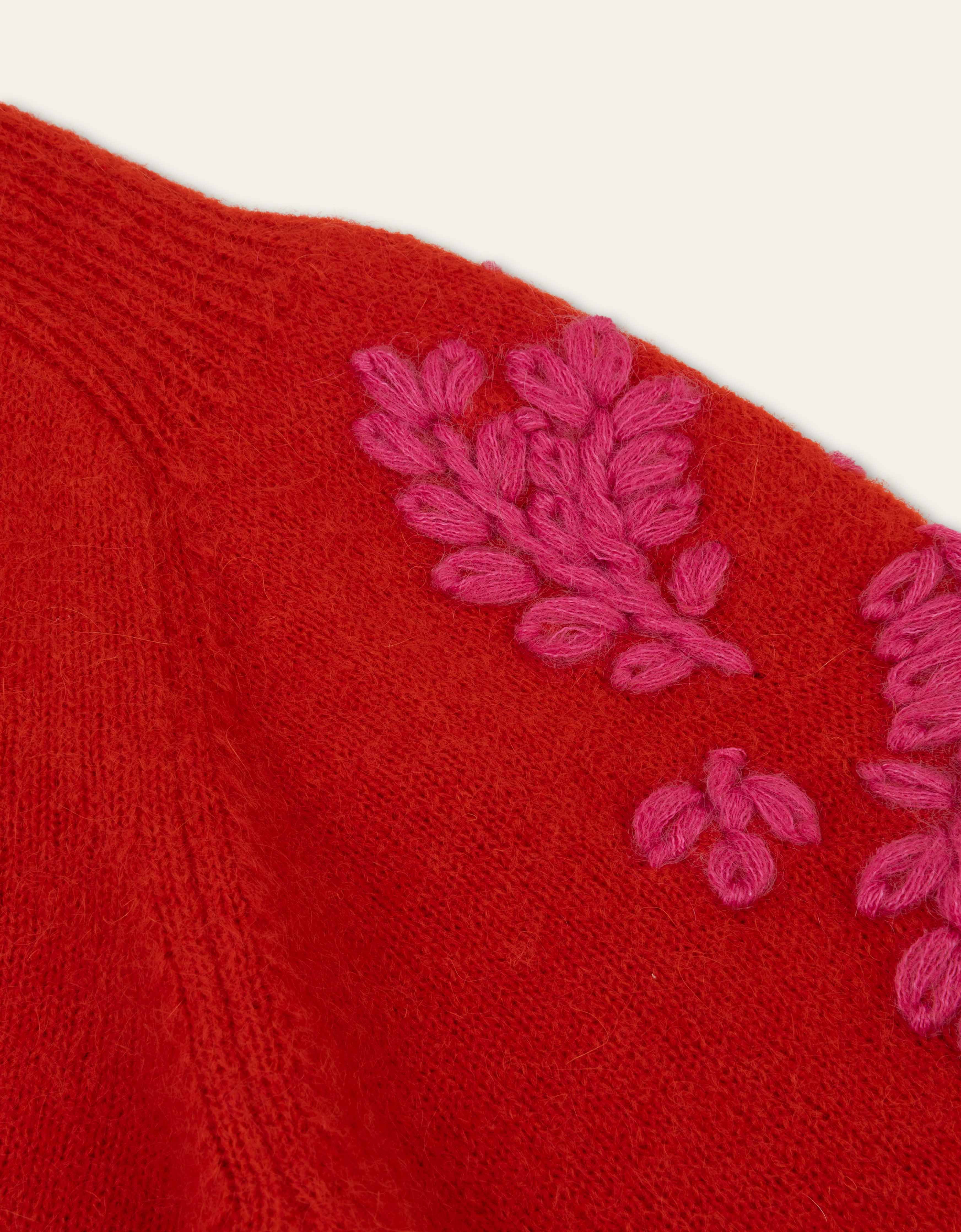 Keesje Knitted Turtle Jumper in Aurora red