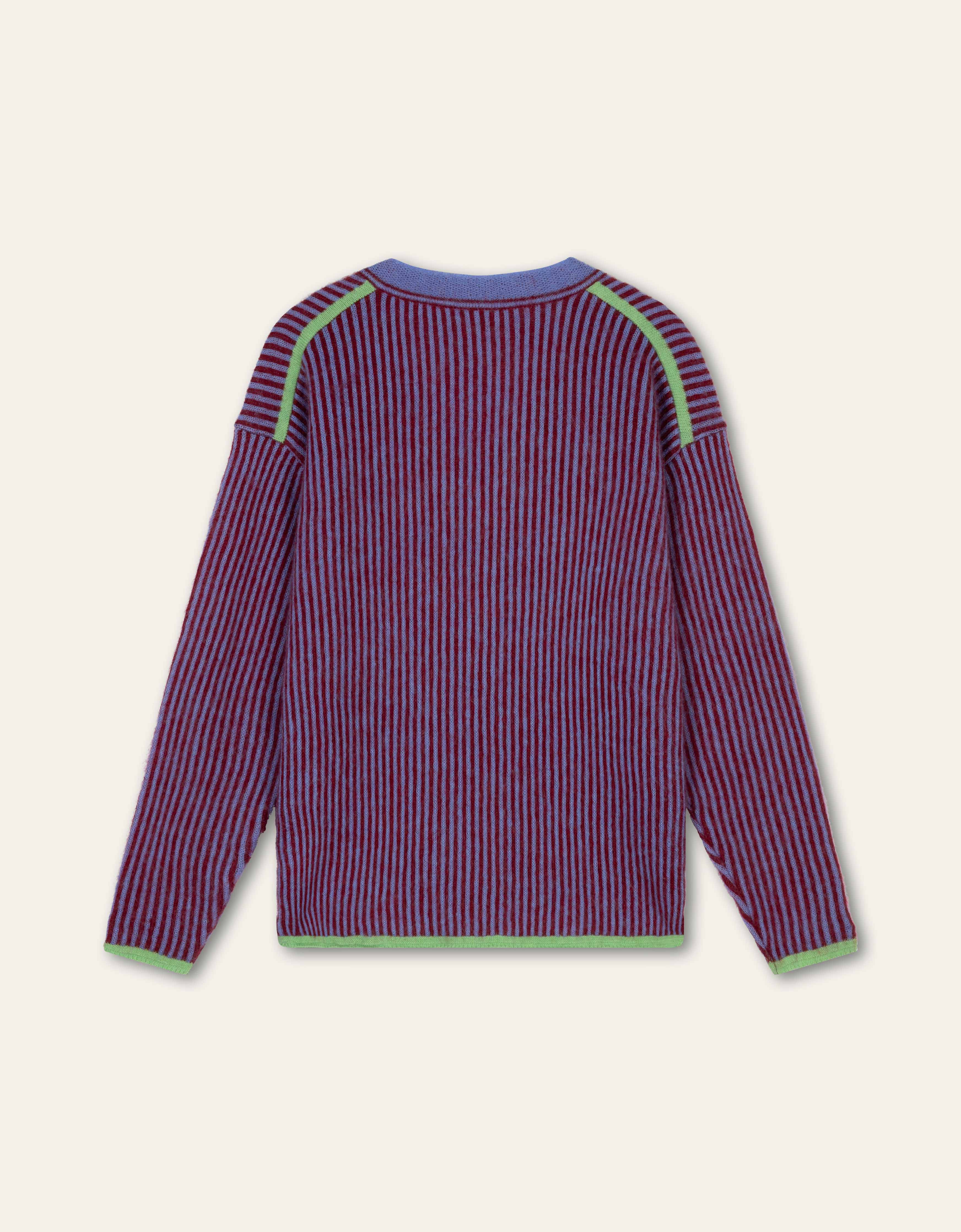 Katrijn Knitted V Neck Jumper in Wedgewood