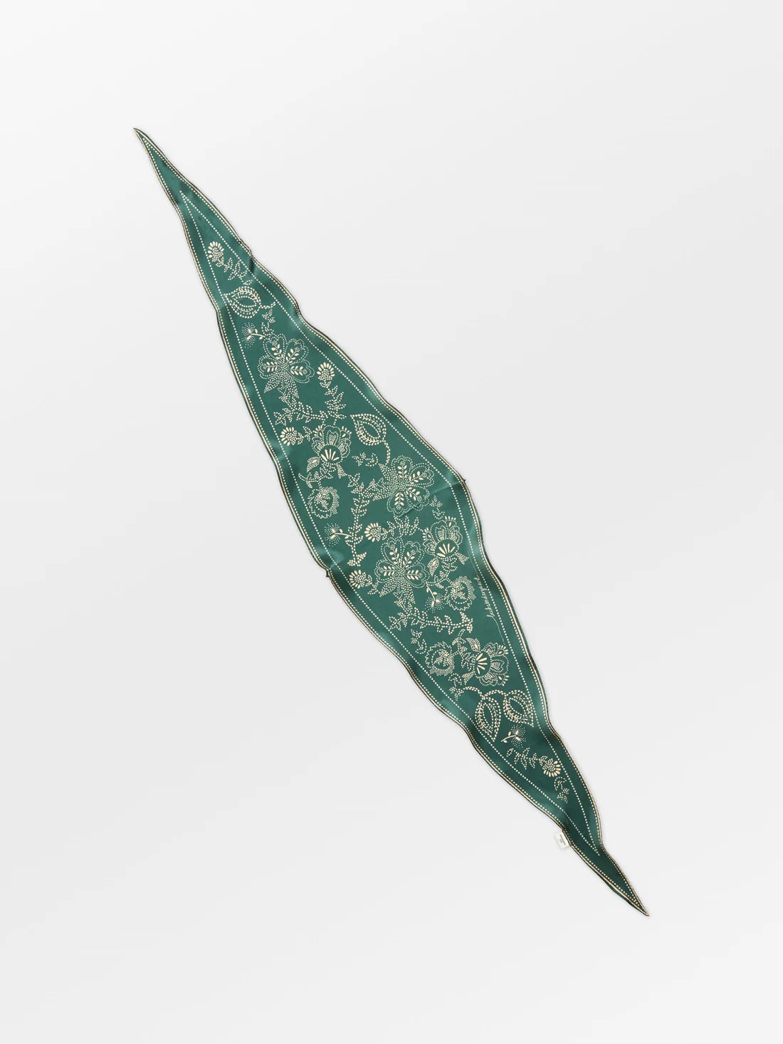 Dotted Flora Diamond scarf in Topiary  green