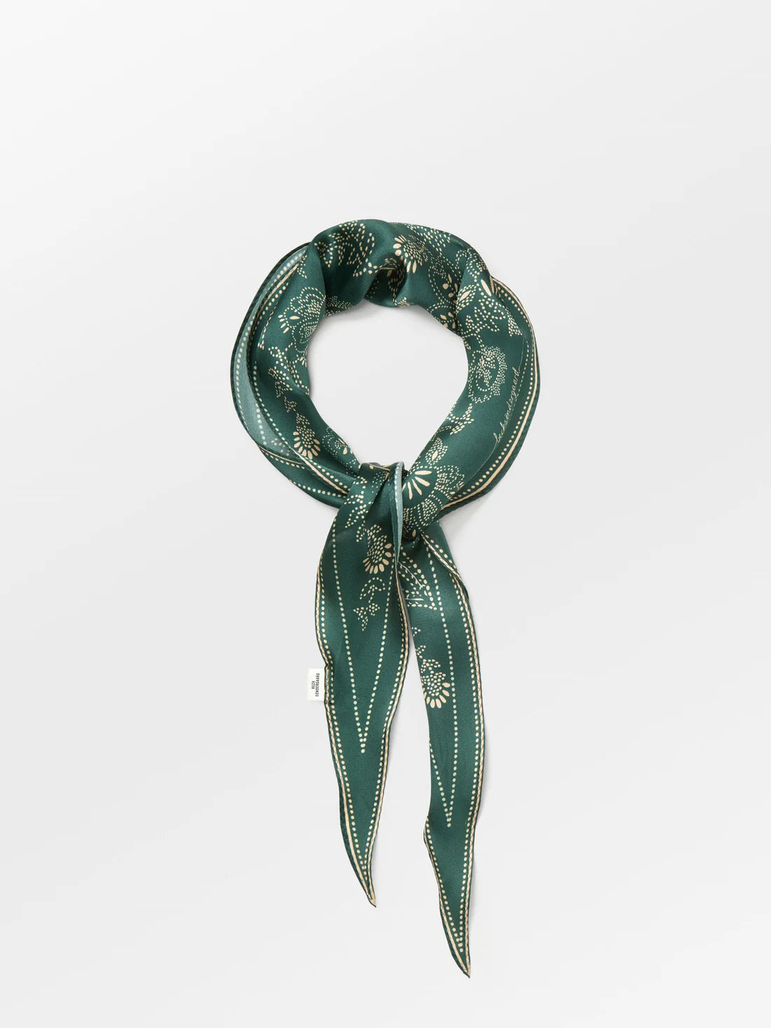 Dotted Flora Diamond scarf in Topiary  green