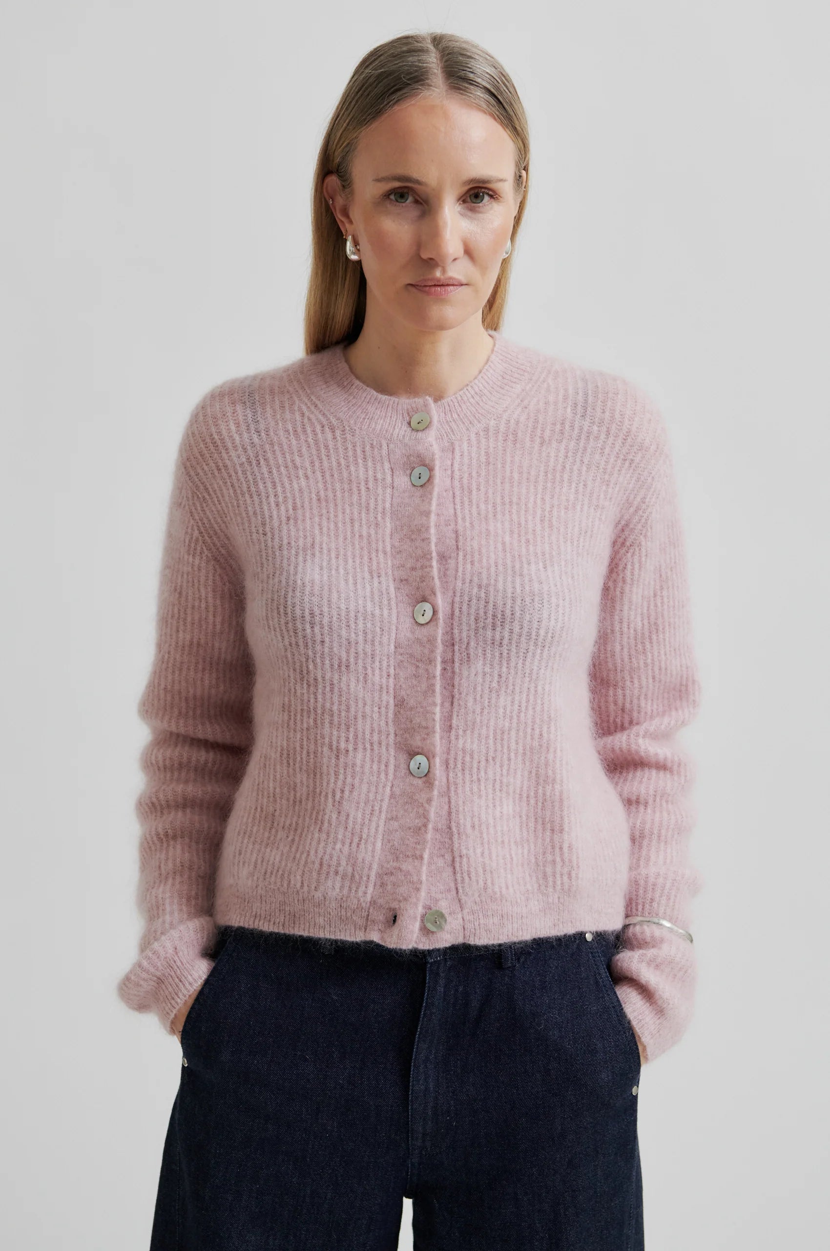 Second Female Andrea Cardigan in Sepia Rose