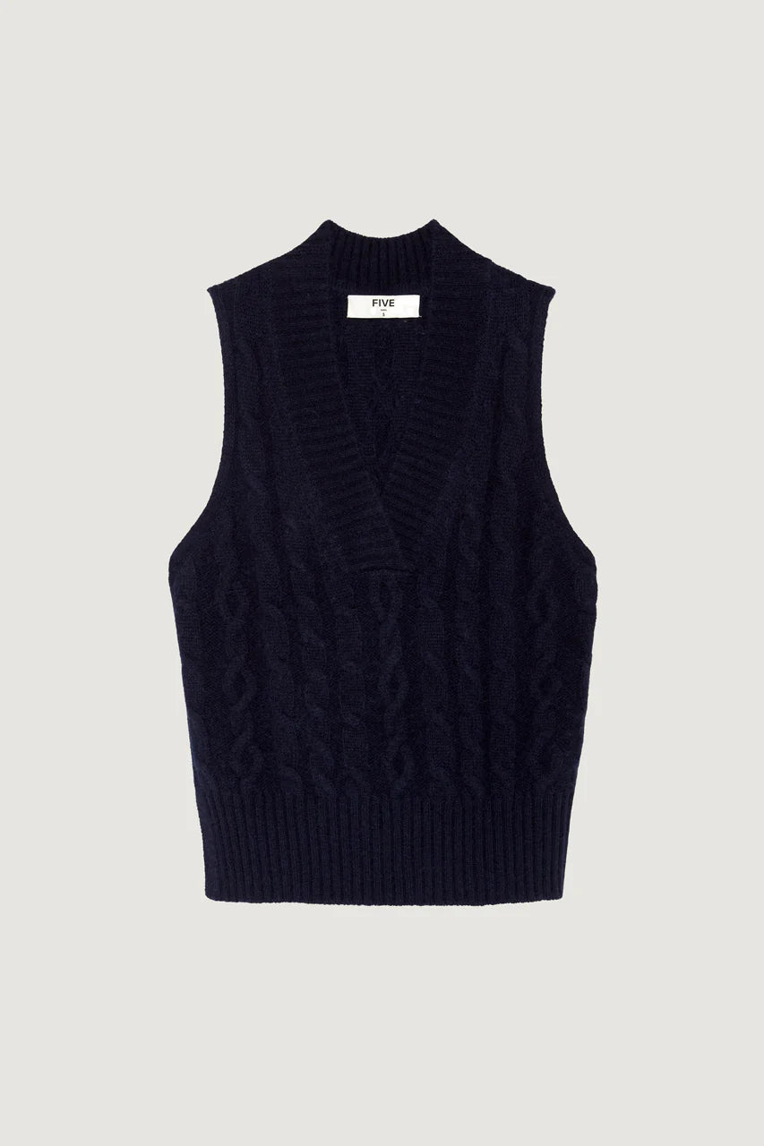 Pull 100% Alpaca Knitted Navy