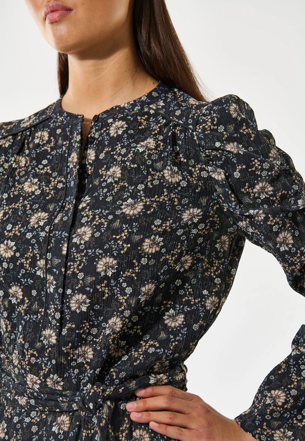 Yanna Dea Dress in Takashi Dark Navy