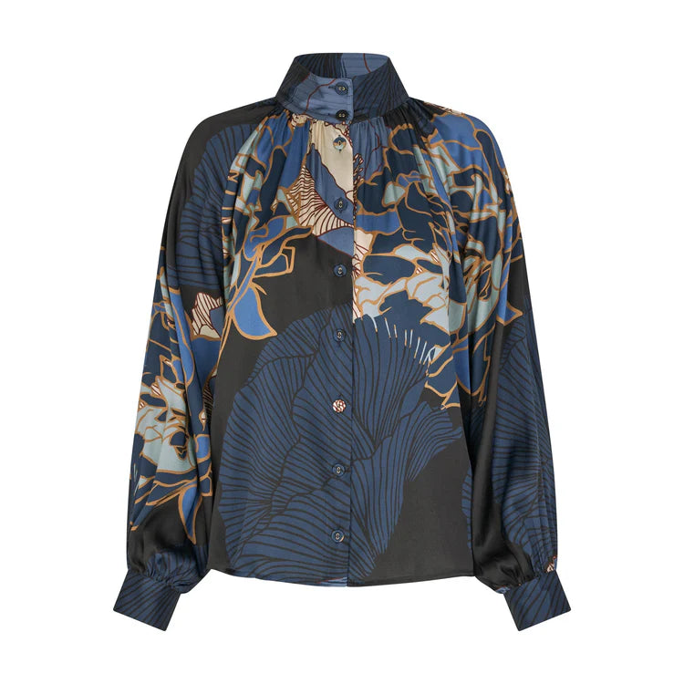 Nita Dea Blouse in Alepidia blue