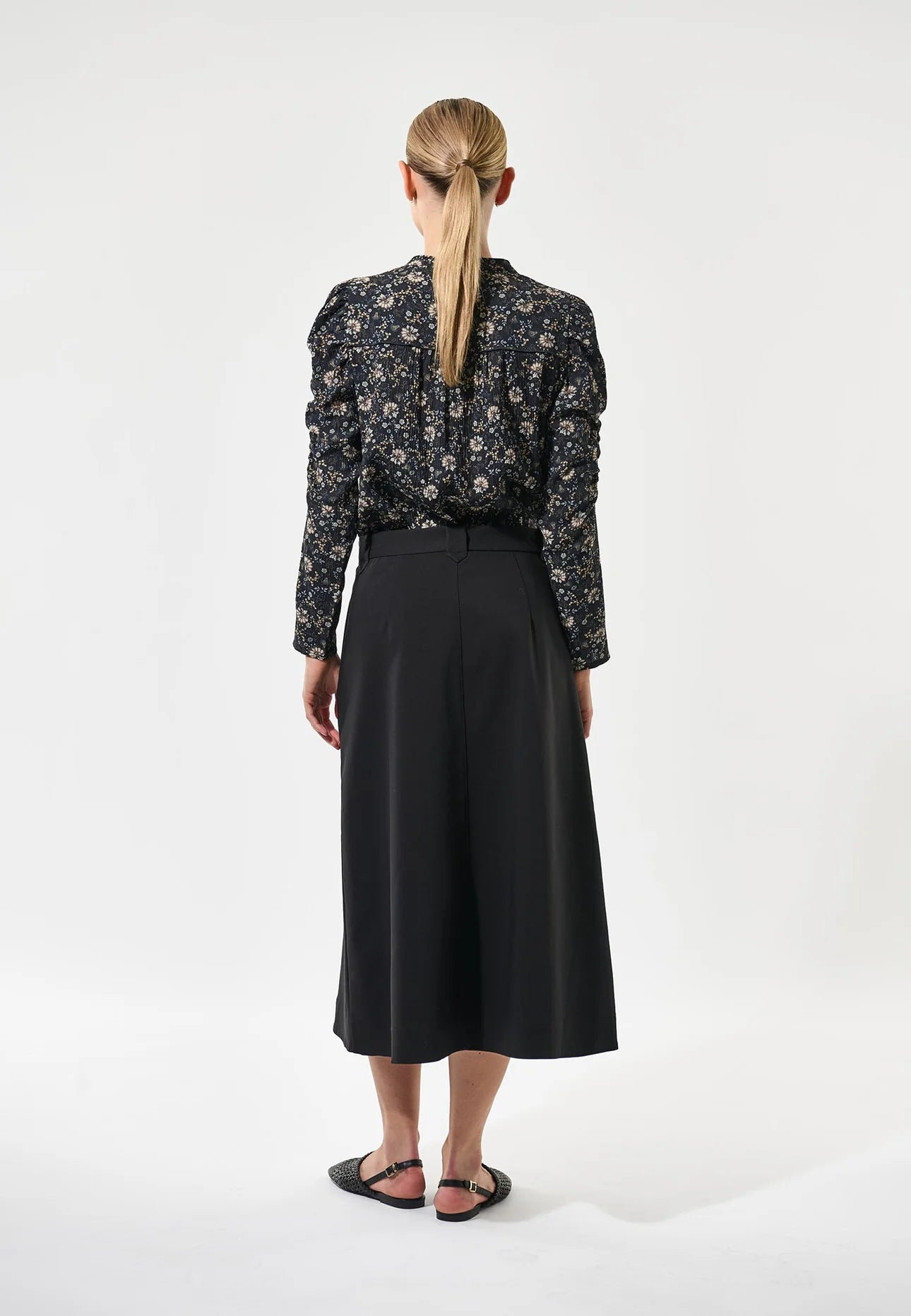 Visti Dea Blouse in Takashi Dark Navy