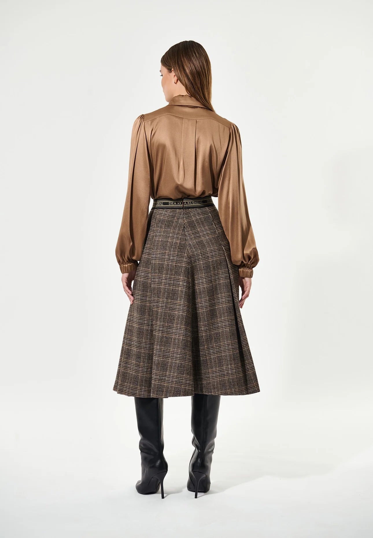 Atty Dea Skirt with Pleats in Eaton Check