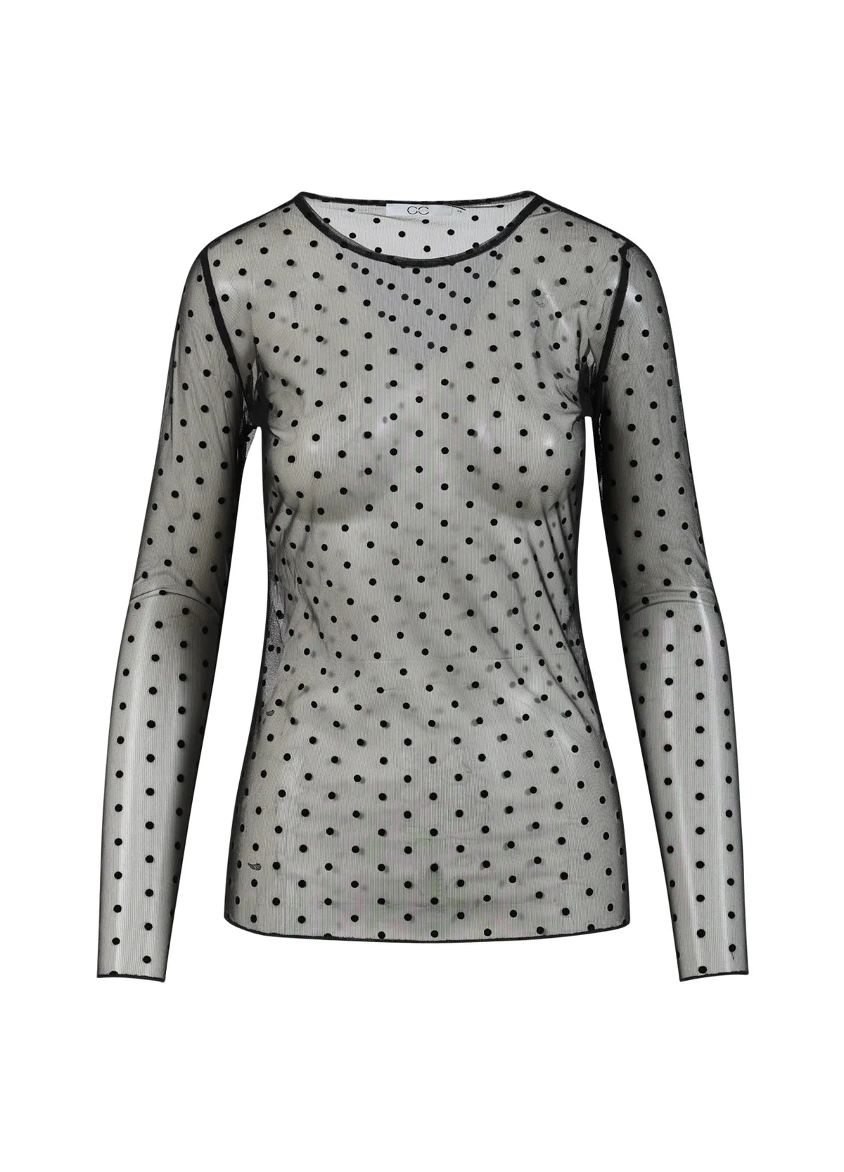 EVE mesh blouse Black velvet spots