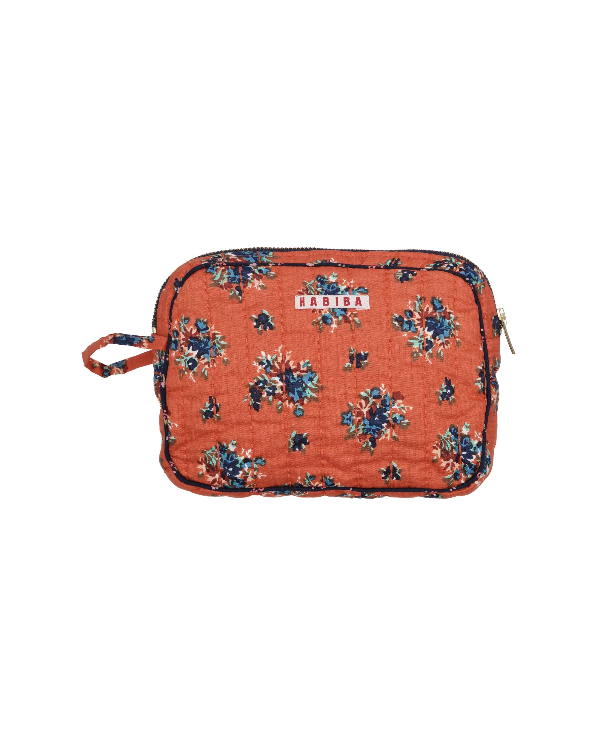 Blooming makeup clutch in Chutney