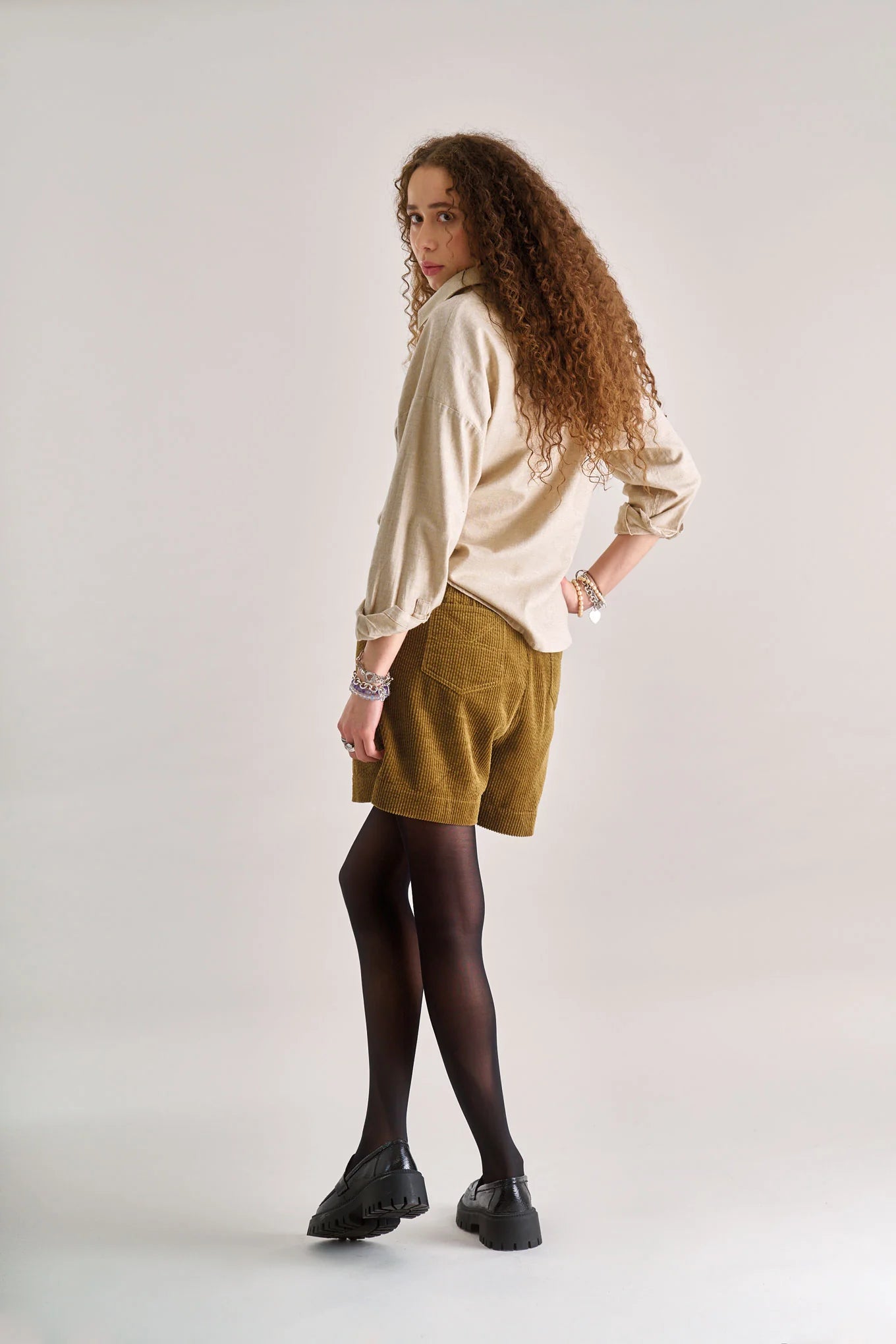 Hanako organic cotton shirt in Sand