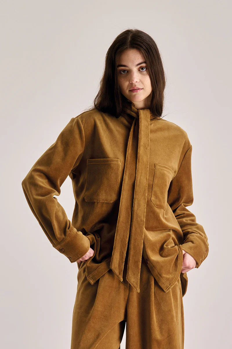 Ford velvet top in Olive