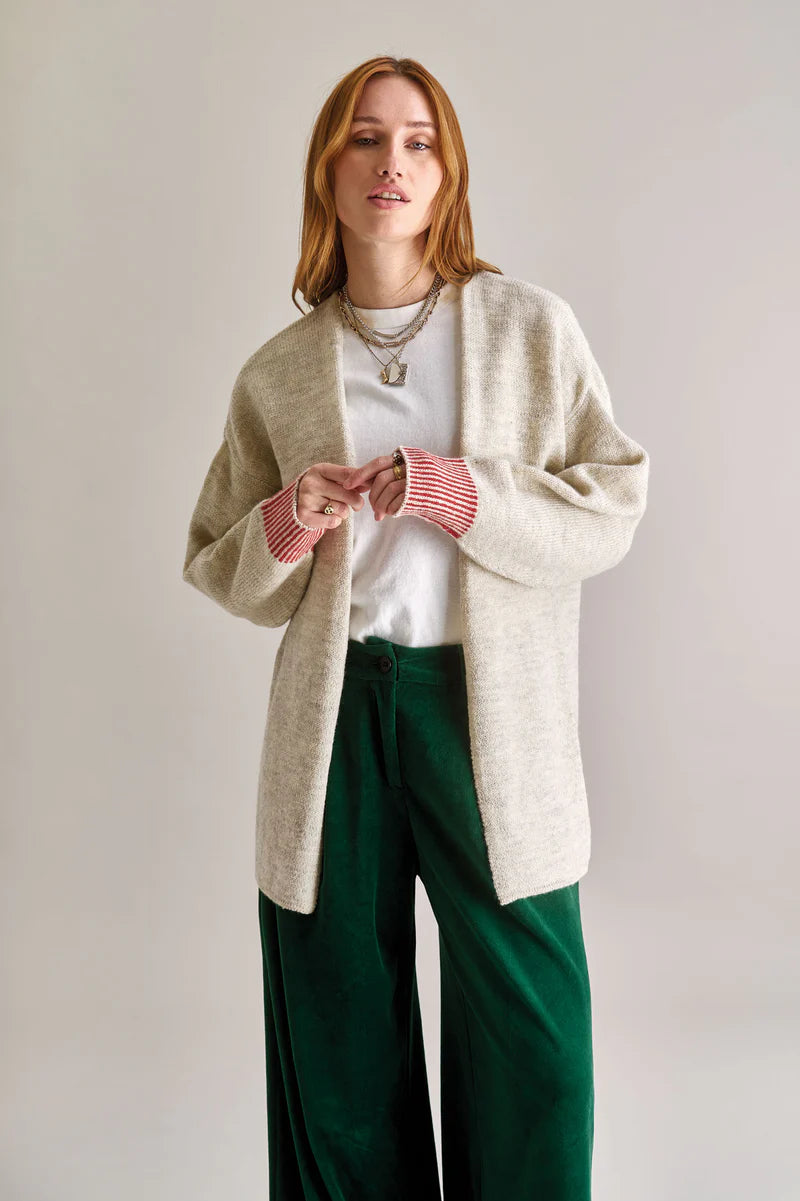 Amelia lambswool cardigan in Natural