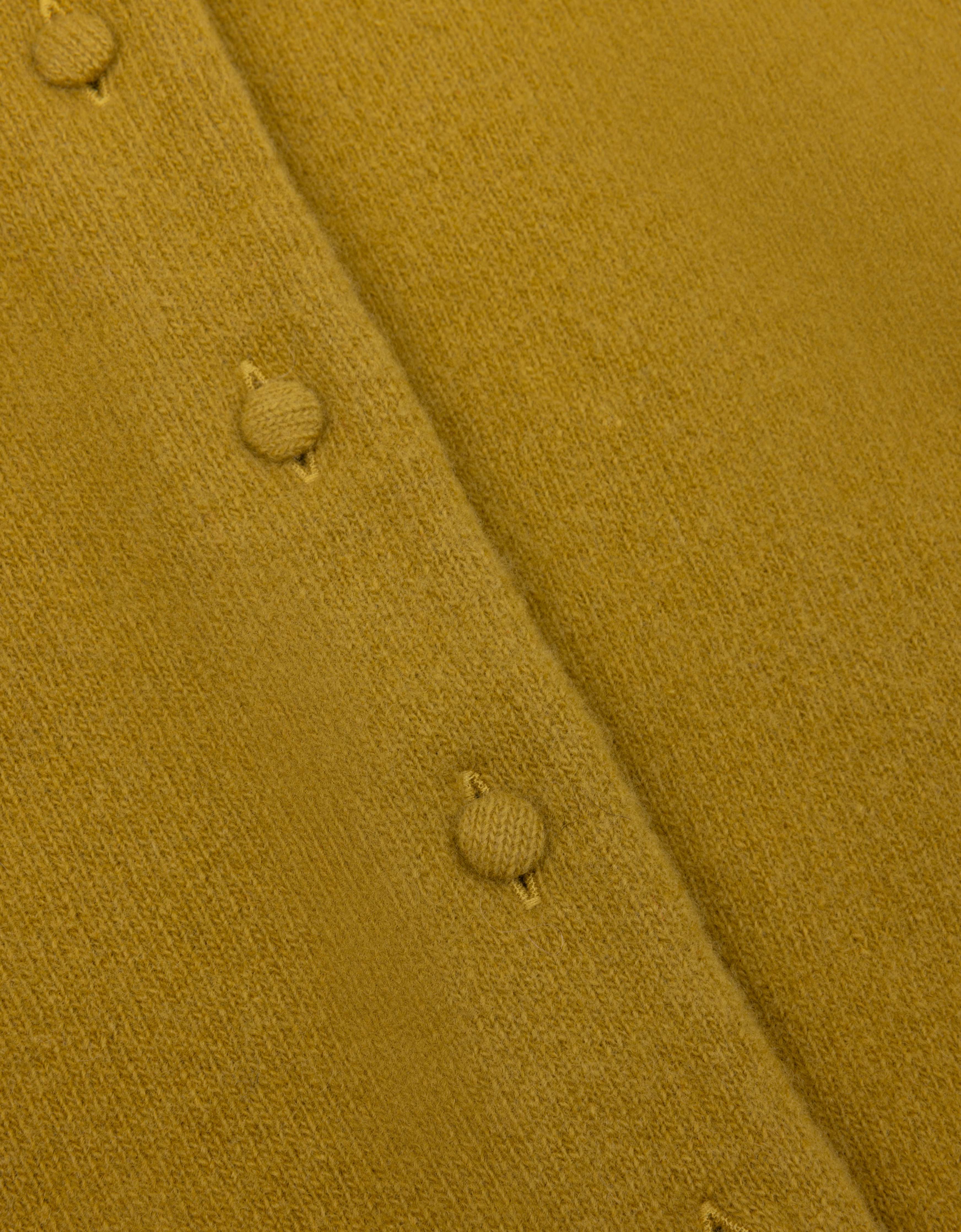 Vira Knitted Crew Cardigan in Olive Oil