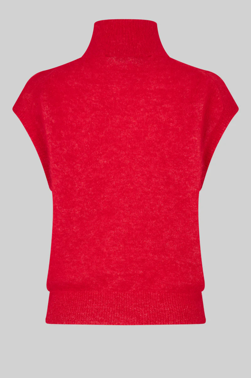 Anneleen Knit Vest in Goji Berry