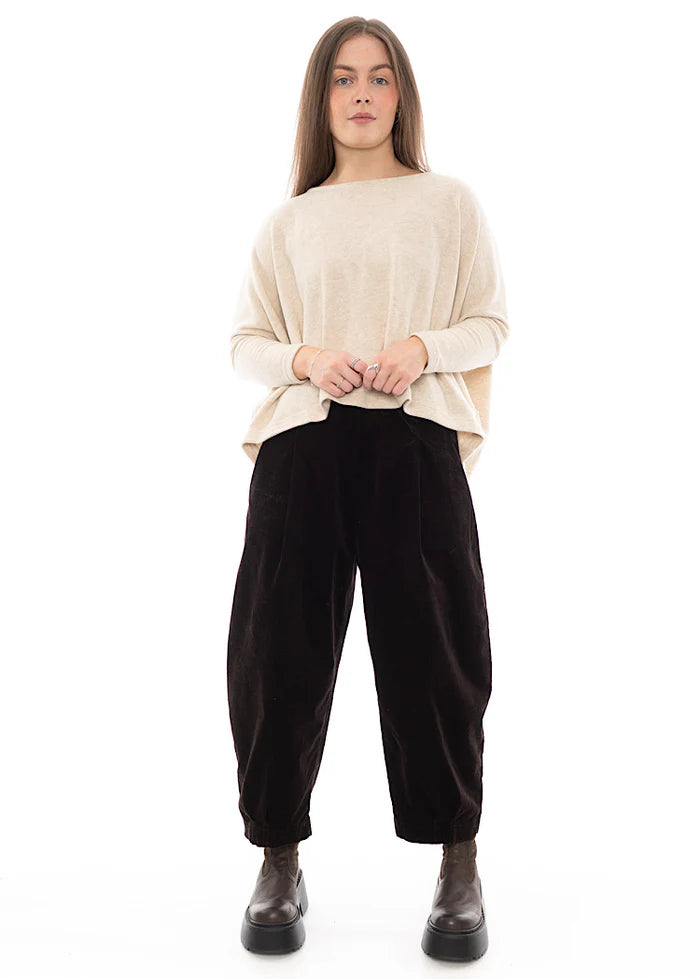 Kira M Jumper in soft cotton fleece in Luna Beige