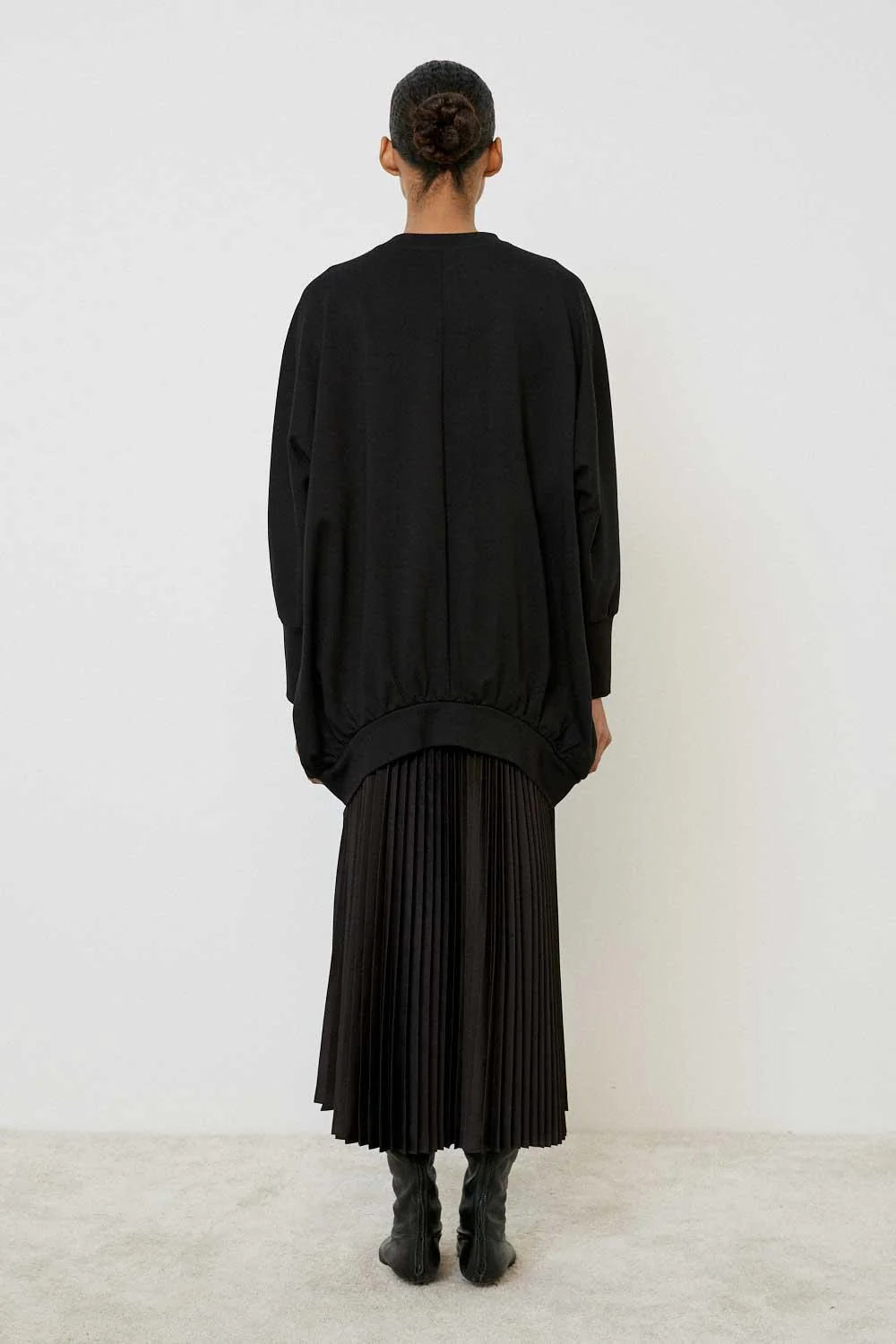 Dress with pleated petticoat in Blue Parisien