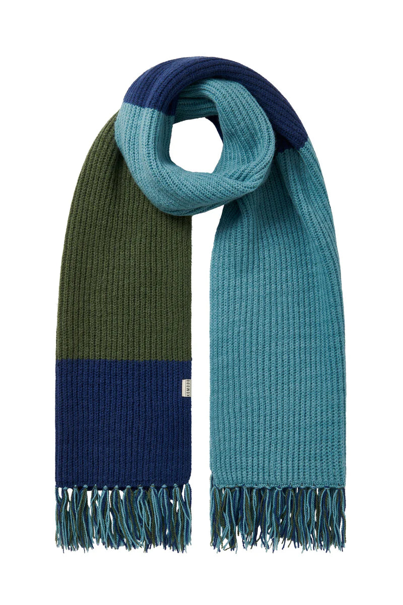 Alexa Scarf Lambswool in Blue Stripe
