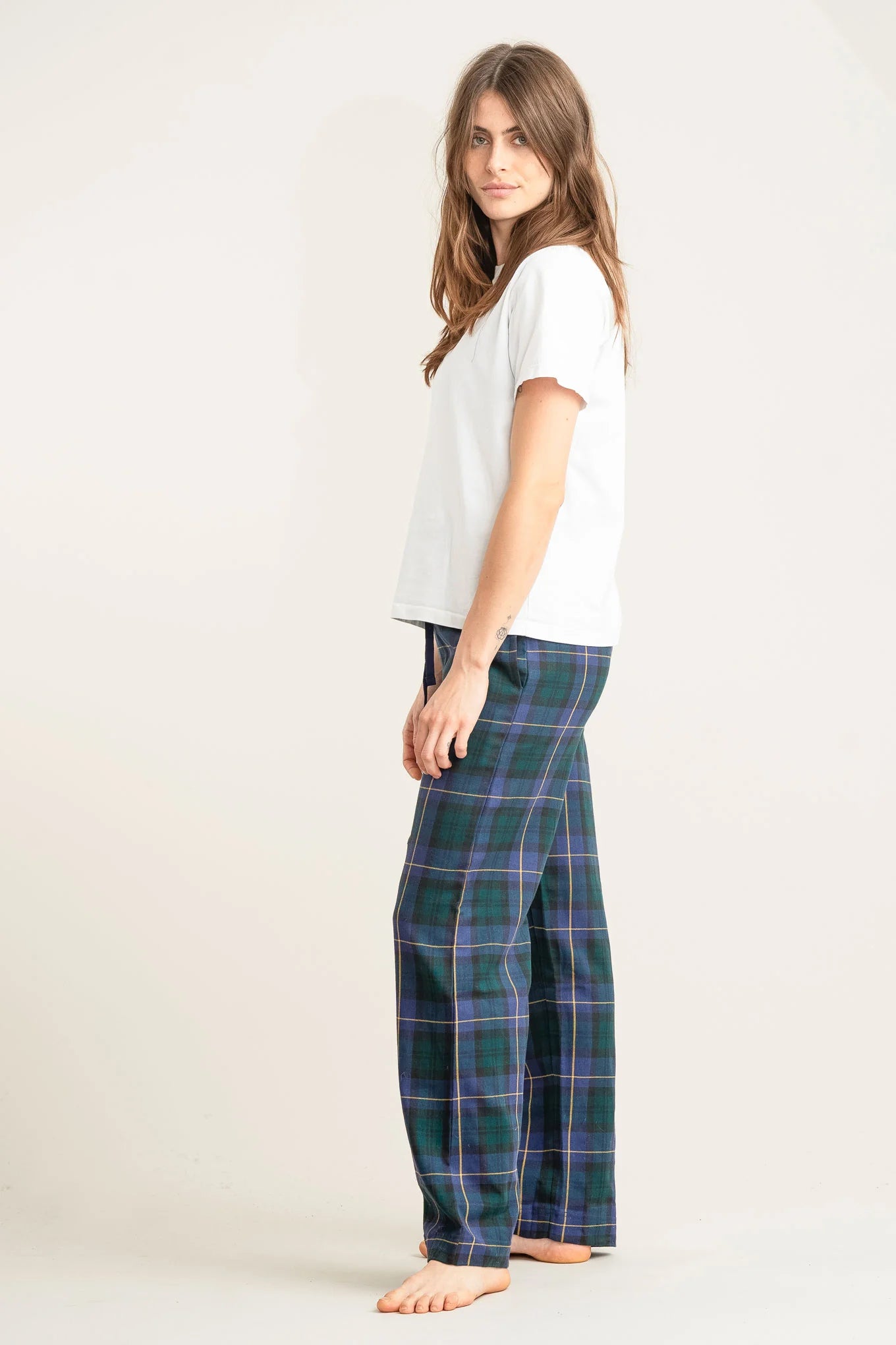 JimJam Organic Cotton Pyjama bottoms in Black Watch