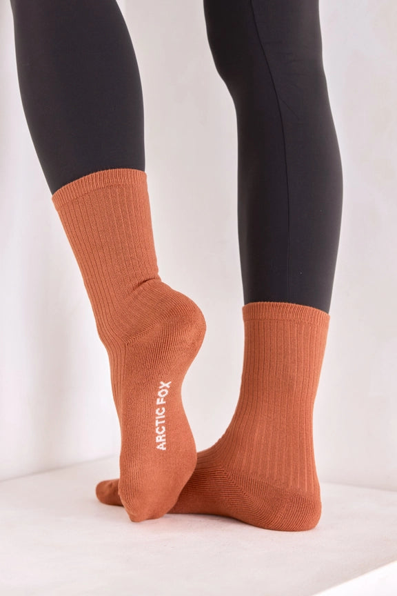 The Everyday Socks 100% Bamboo in Terracotta Clay