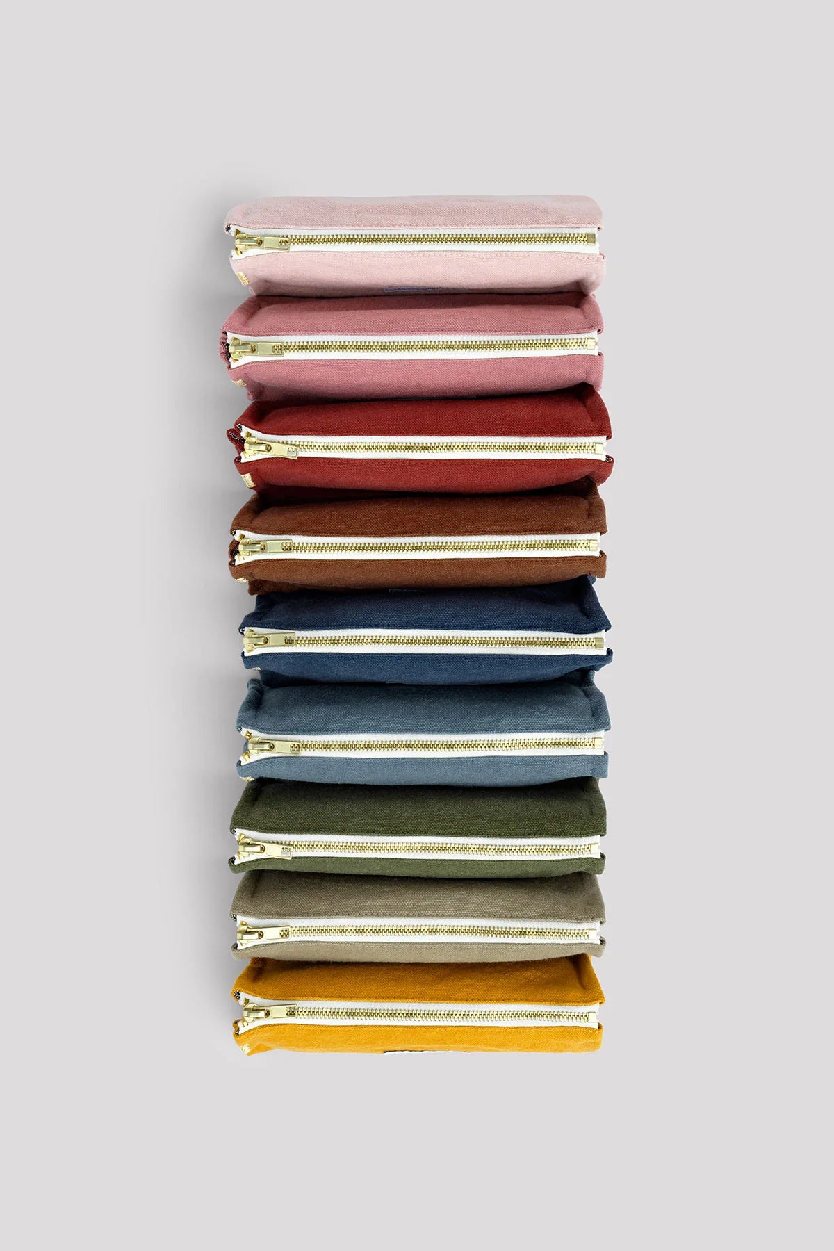 Organic Cotton Pencil Case in Caper Green