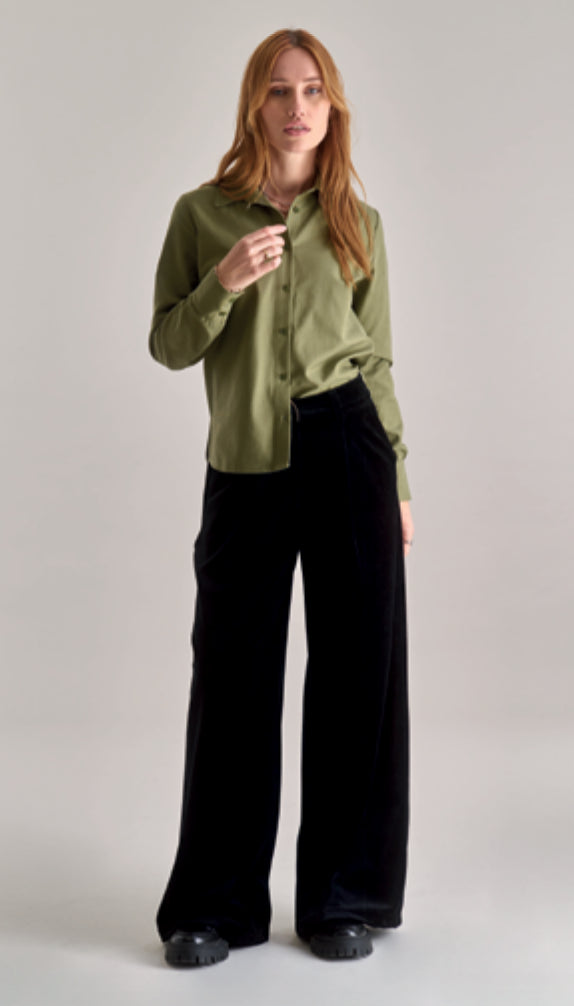 Sofia Velvet Trousers in Black