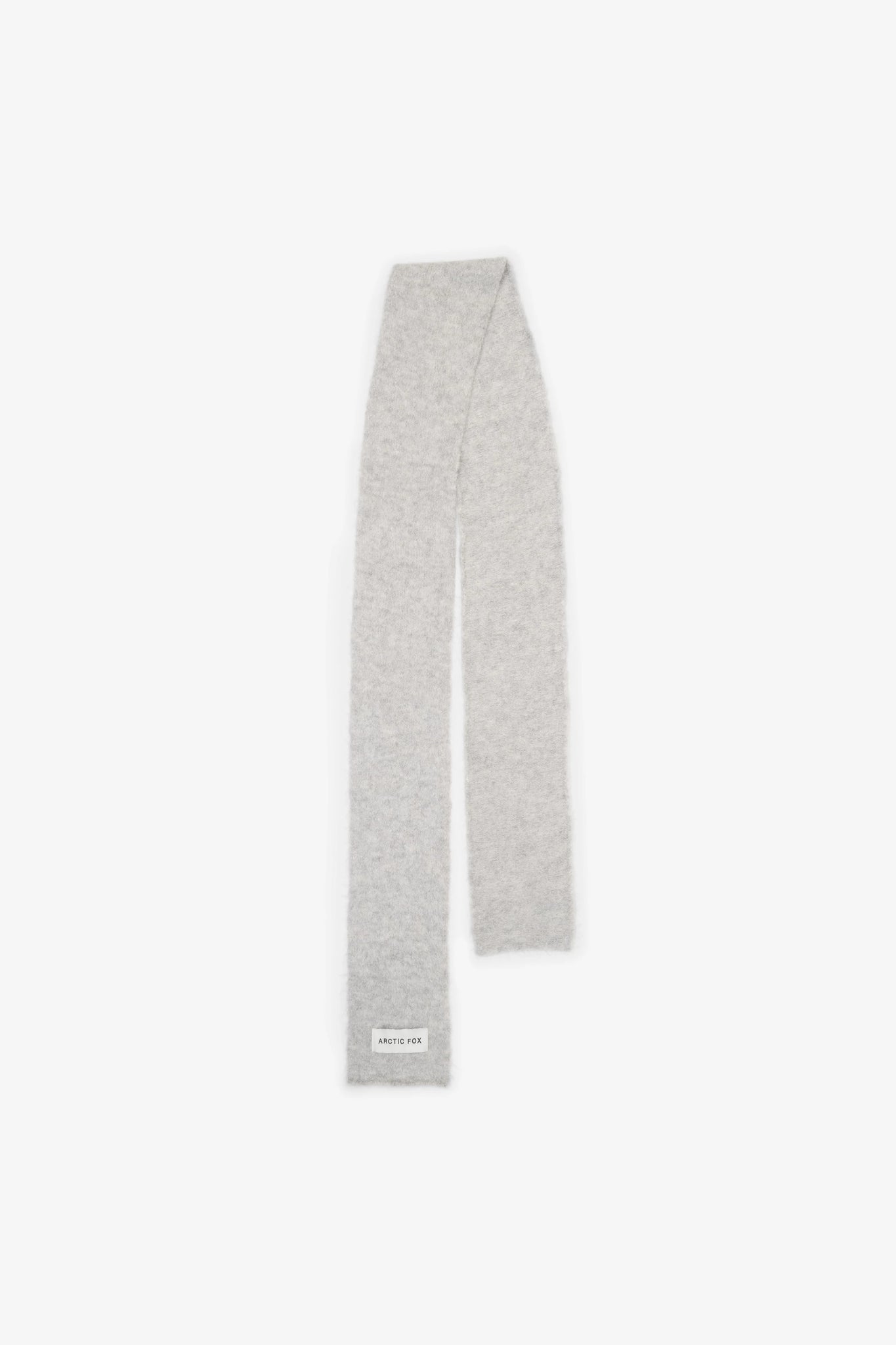 Alpaca Skinny Scarf in Blizzard Grey