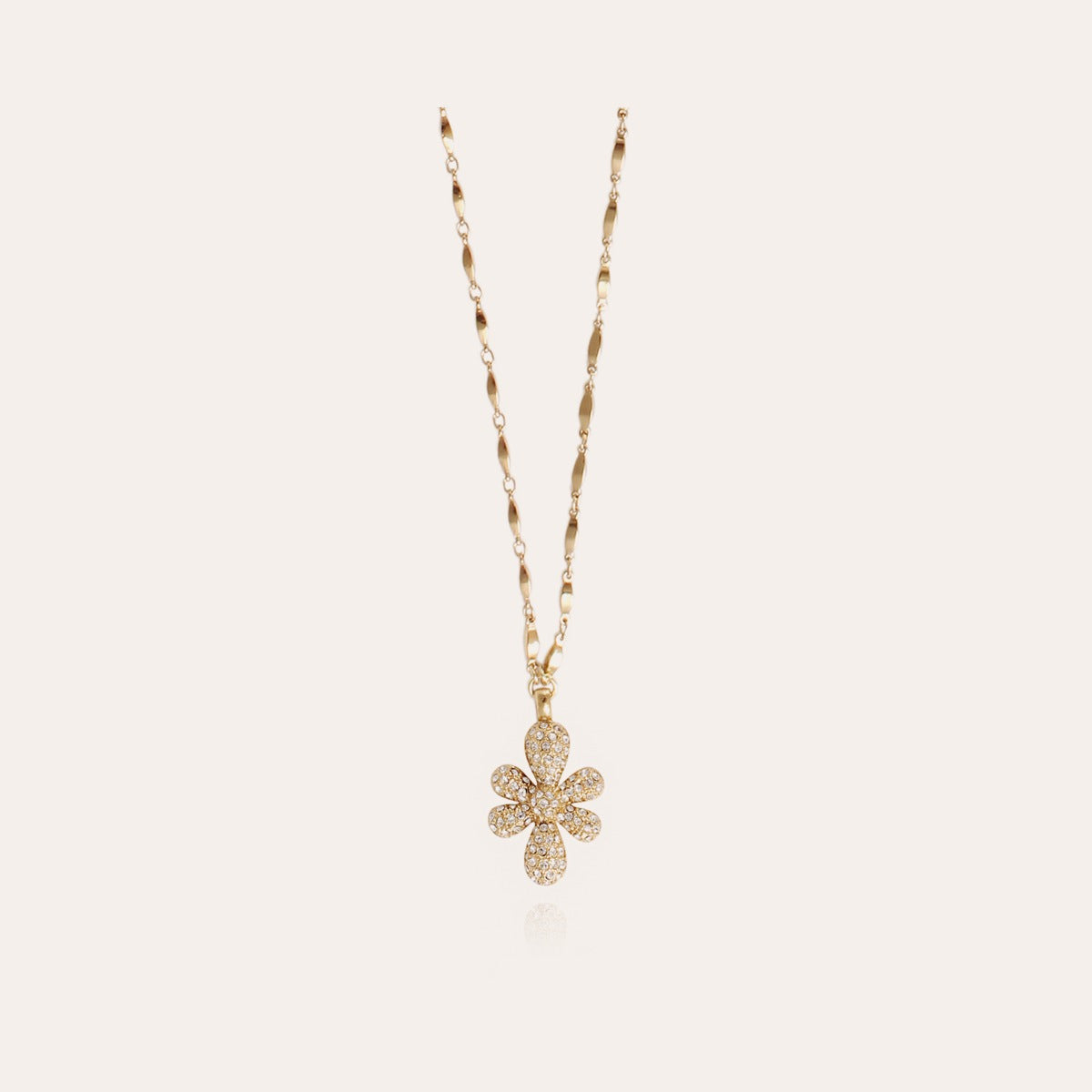 Agapa Strass Long Necklace in Gold