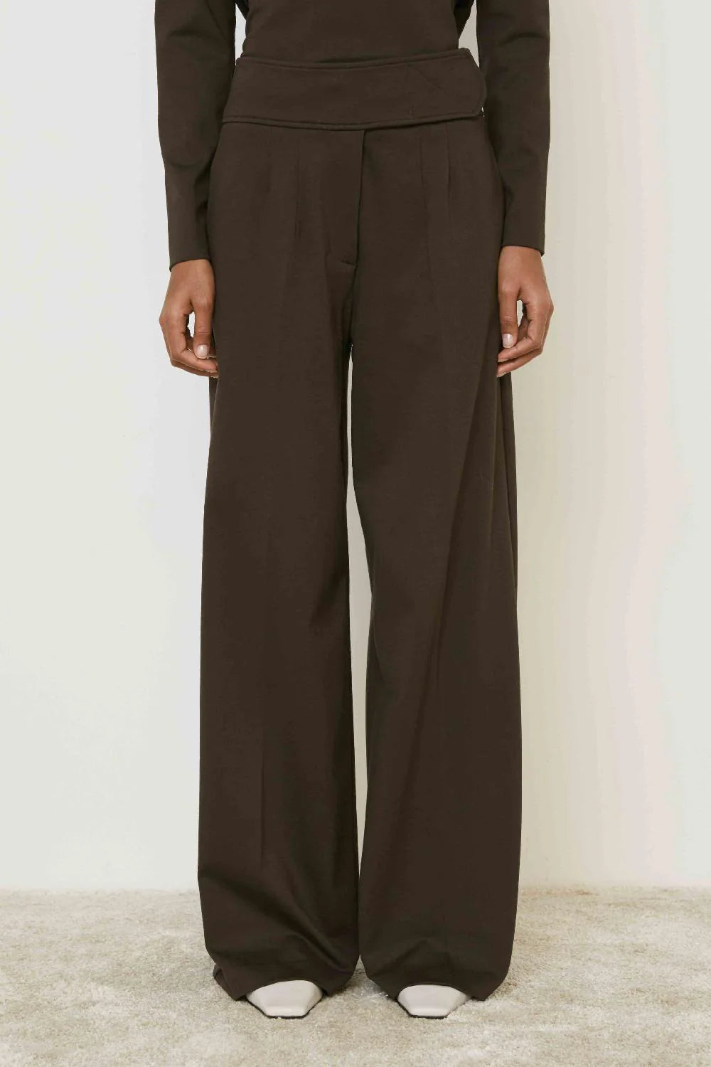 Wide Leg trousers in Burgundy