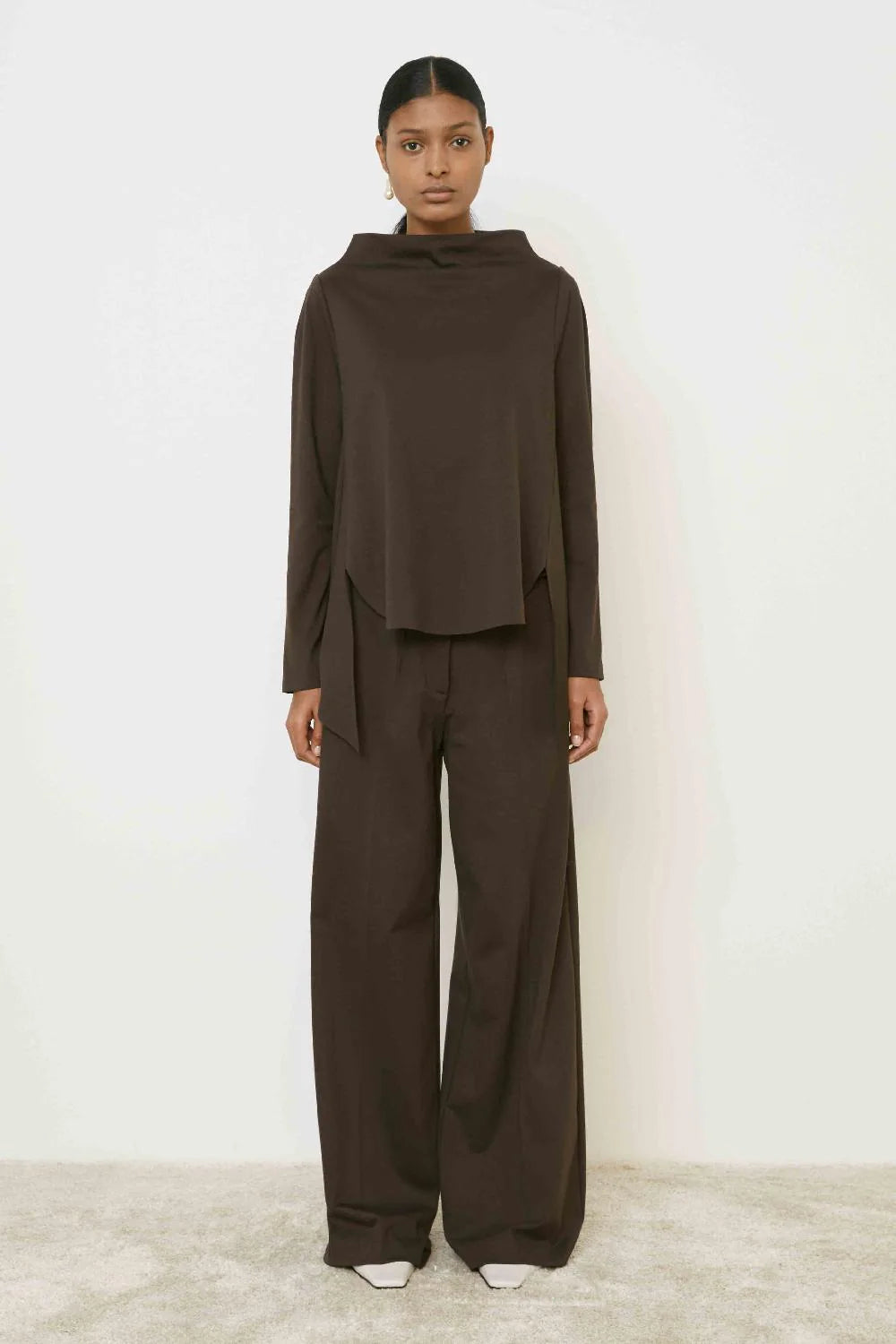 Wide Leg trousers in Burgundy