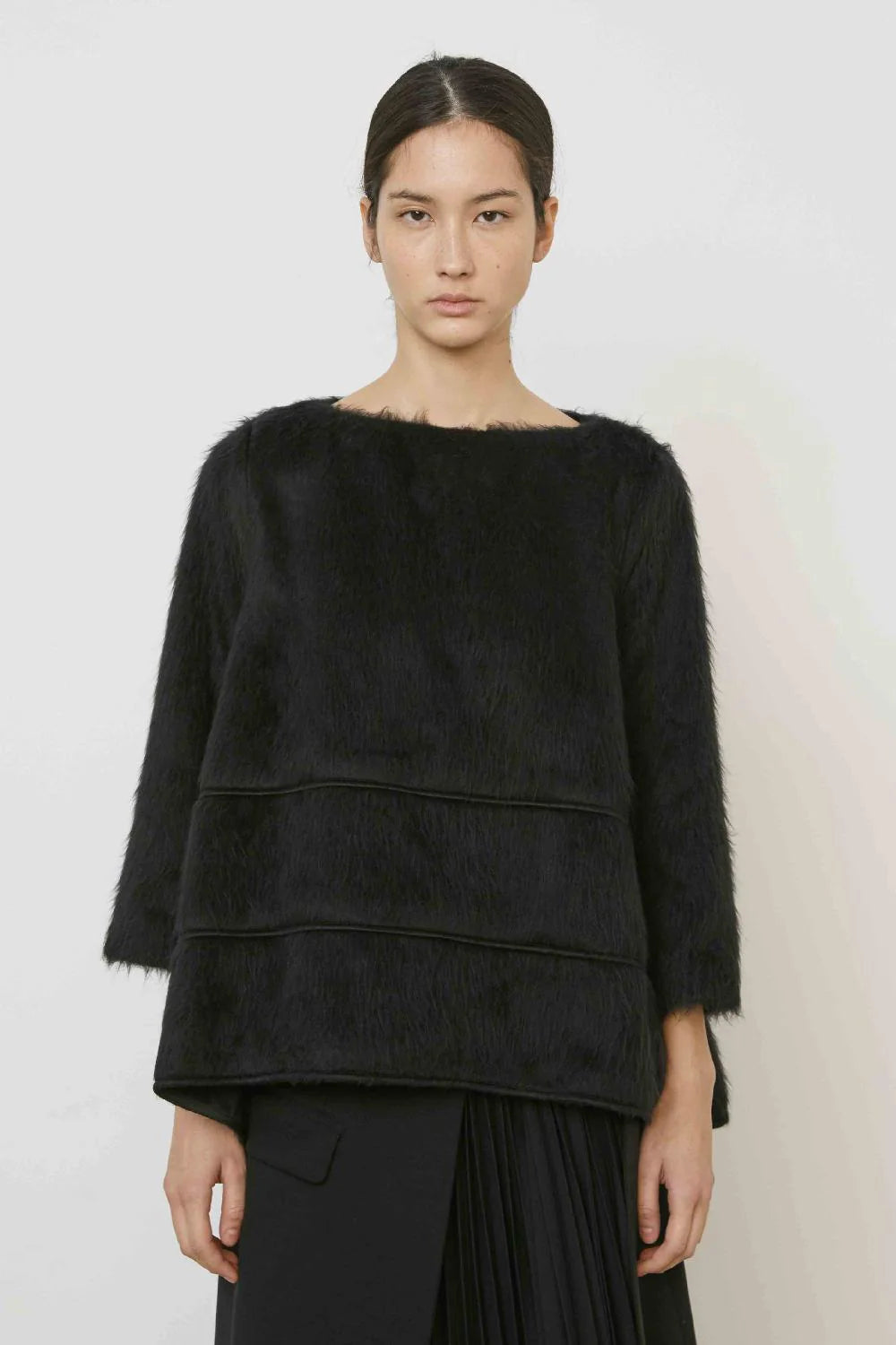 Textured Top with flared hem